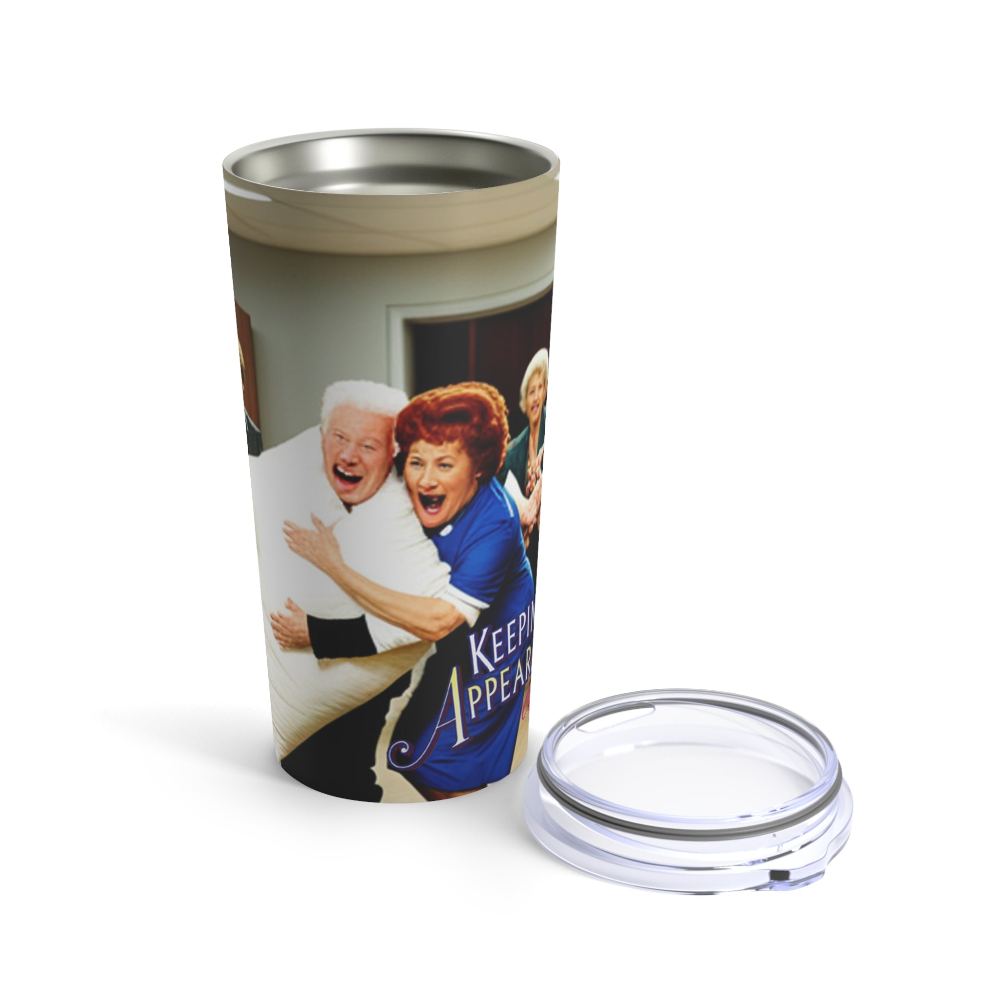 Keeping Up Appearances 90's TV Show- Pillow Fight Tumbler 20oz - Creations by Chris and Carlos