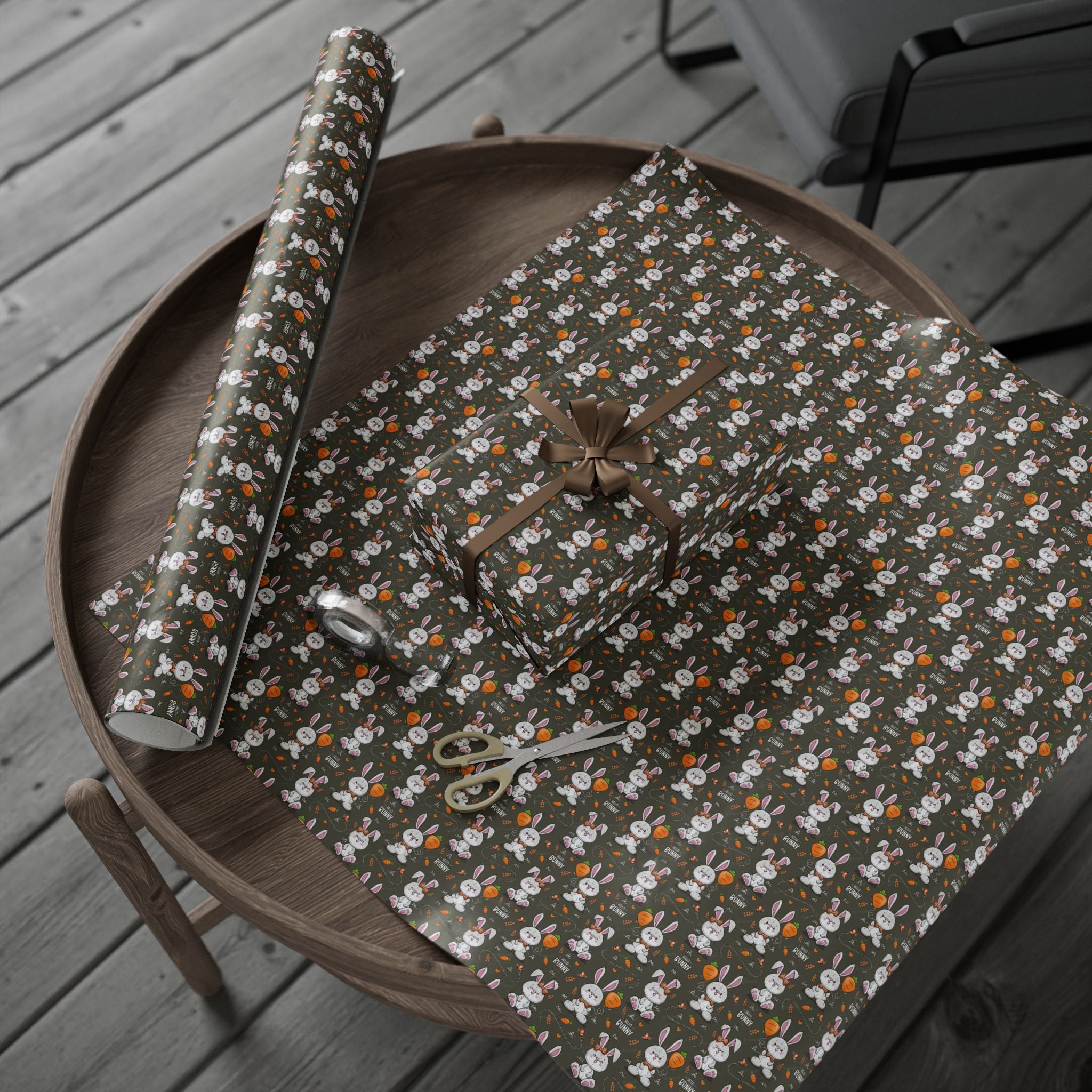Bunny Pattern Wrapping Paper Roll — Cute Easter Gift Wrap - Creations by Chris and Carlos