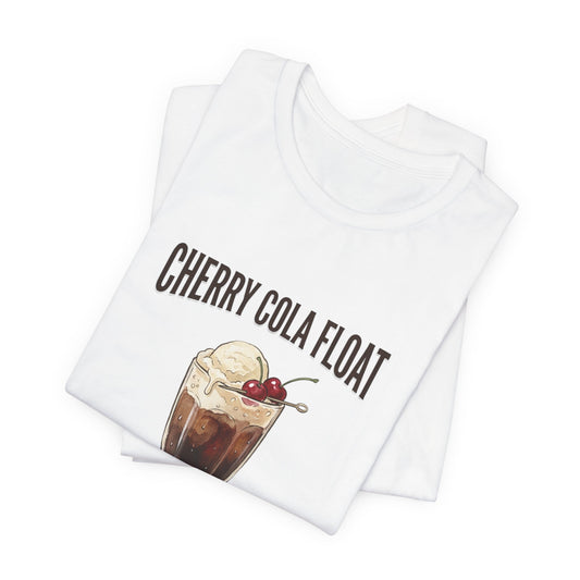 Cherry Cola Float Tee | Retro Soda, Summer Fruit Drink Illustration - Creations by Chris and Carlos