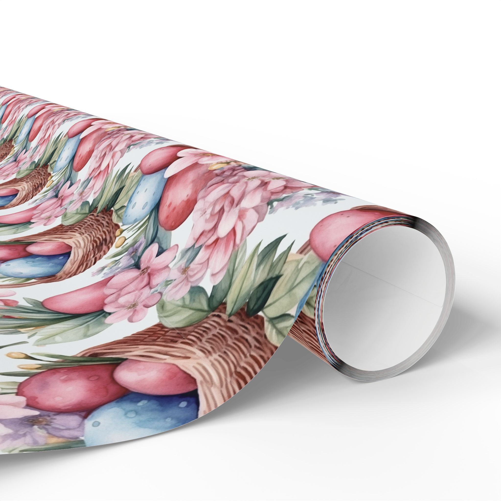 Easter Pastel Bunny & Eggs Wrapping Paper Roll — Floral Spring Gift Wrap - Creations by Chris and Carlos