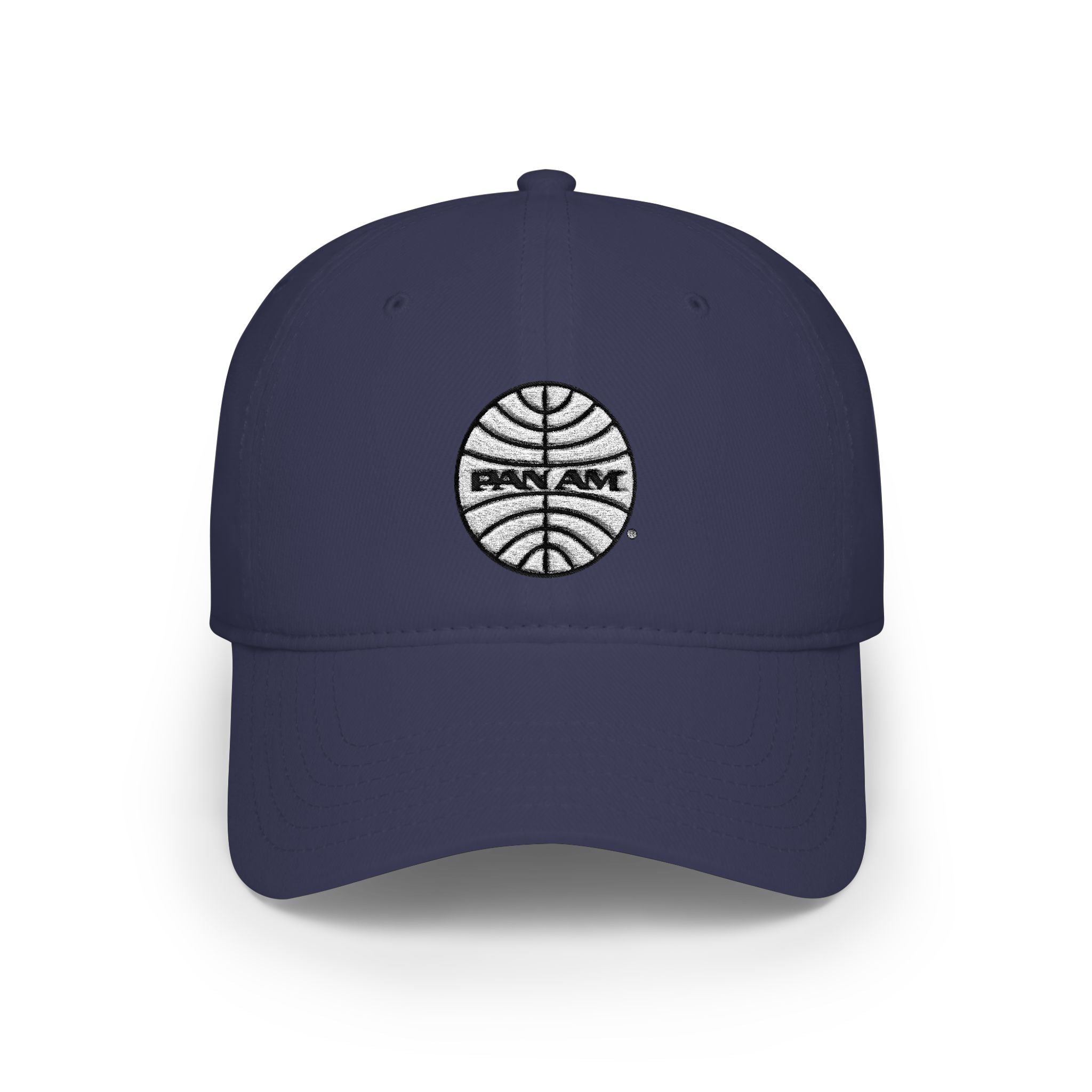 Pan Am Airlines Basketball Logo Low Profile Cap — Embroidered Sport Ball Dad Hat - Creations by Chris and Carlos