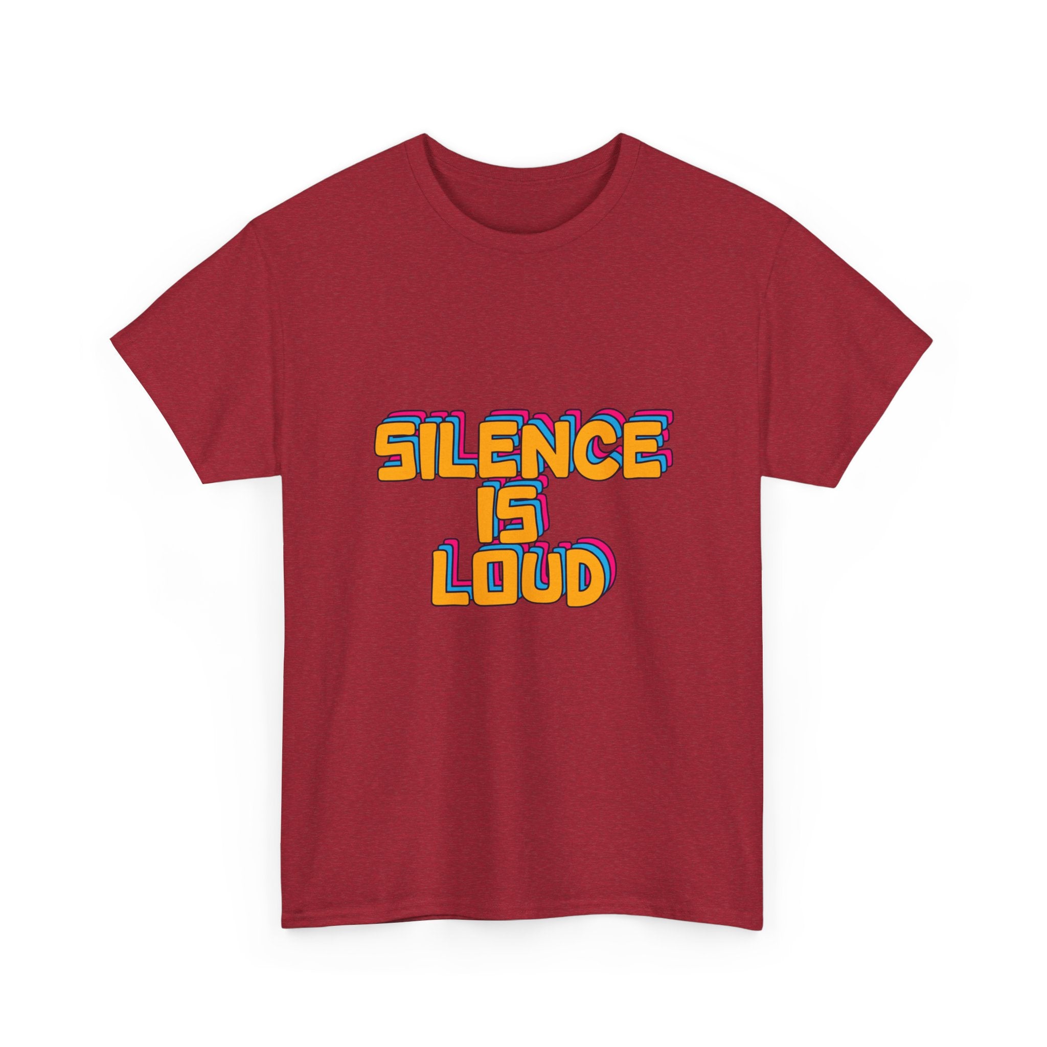 Silence Is Loud Graphic Tee — Retro Bold Statement T-Shirt - Creations by Chris and Carlos