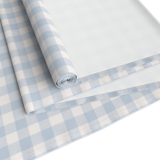 Farmhouse Gingham Table Runner — "Home" Cotton-Blend Decor - Creations by Chris and Carlos