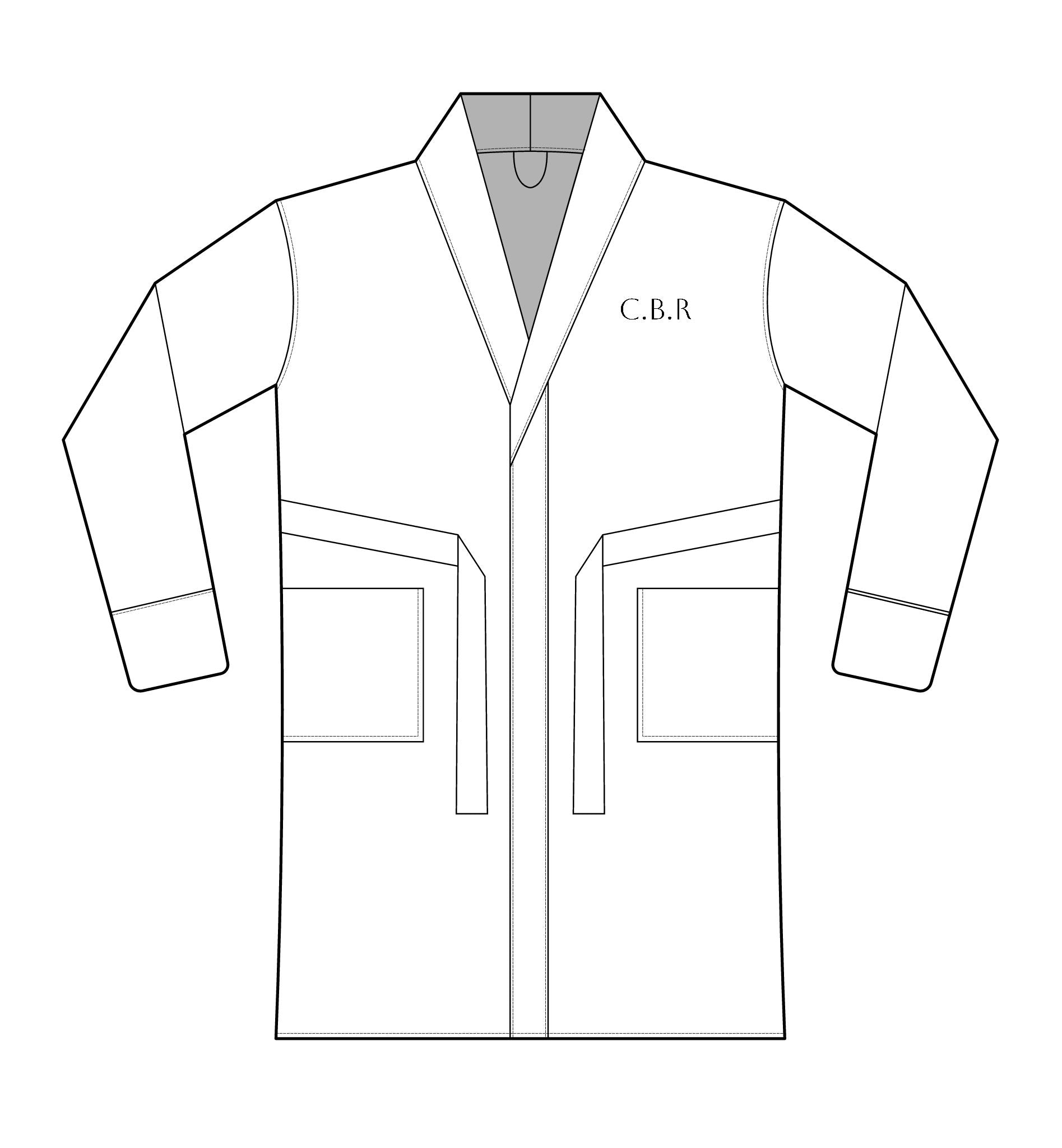 Embroidered Terry Shawl Robe — Cozy Spa Bathrobe with Monogram - Creations by Chris and Carlos