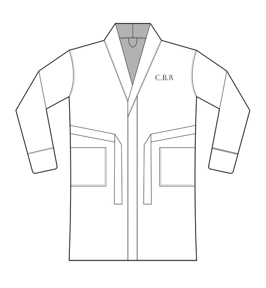 Embroidered Terry Shawl Robe — Cozy Spa Bathrobe with Monogram - Creations by Chris and Carlos