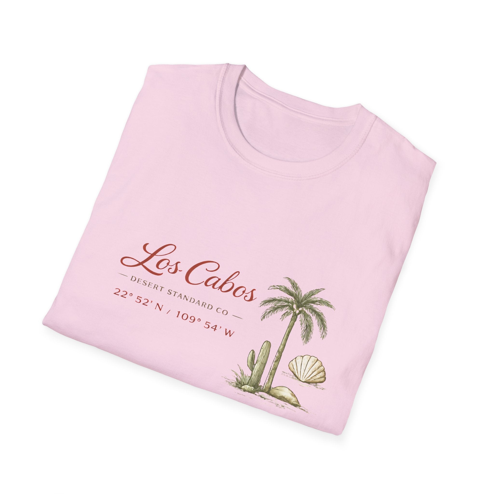 Los Cabos Palm Beach T-Shirt — Tropical Vacation Tee with Shell Graphic - Creations by Chris and Carlos