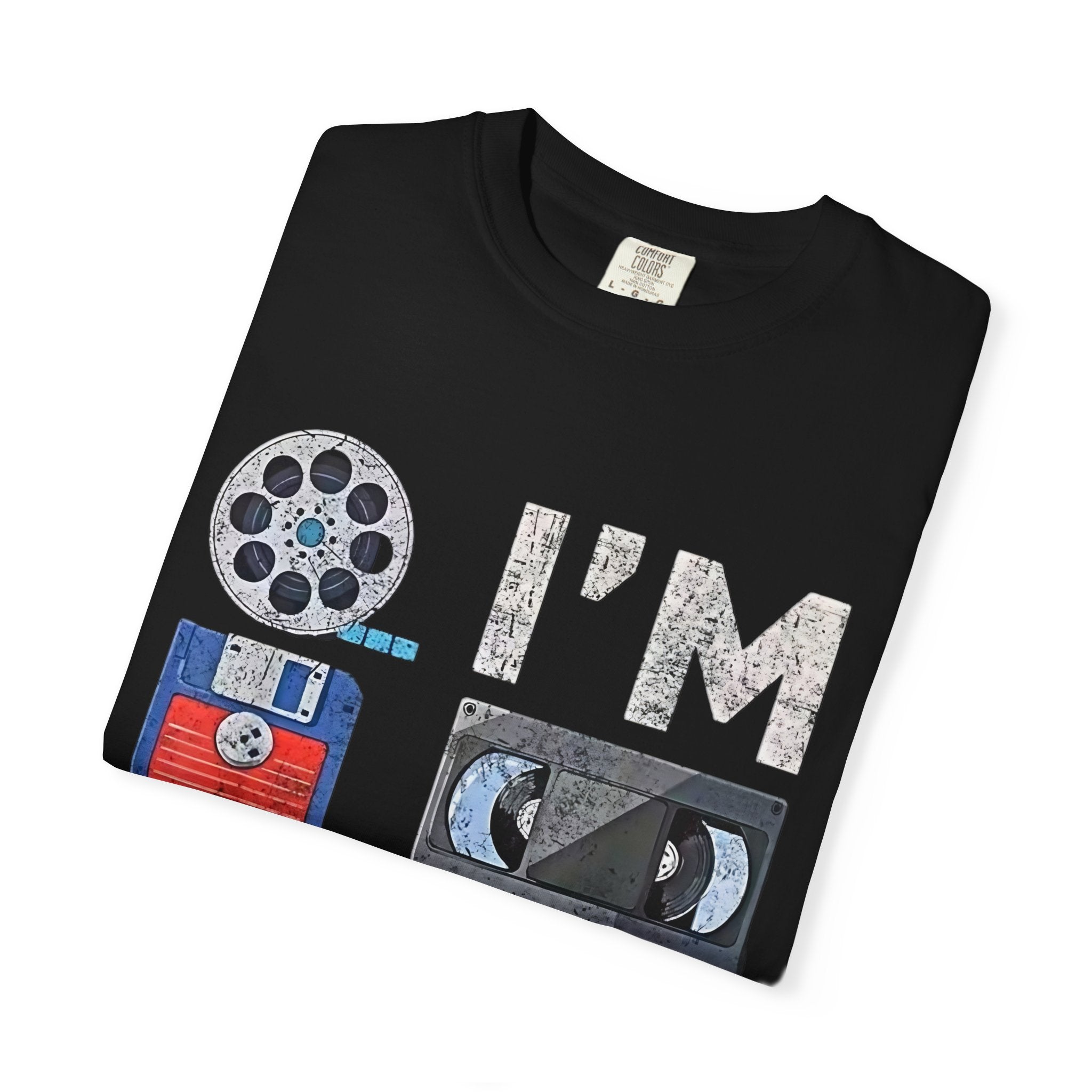 Vintage Media "I'M THIS OLD" T-Shirt — Retro Cassette & VHS Nostalgia Tee - Creations by Chris and Carlos