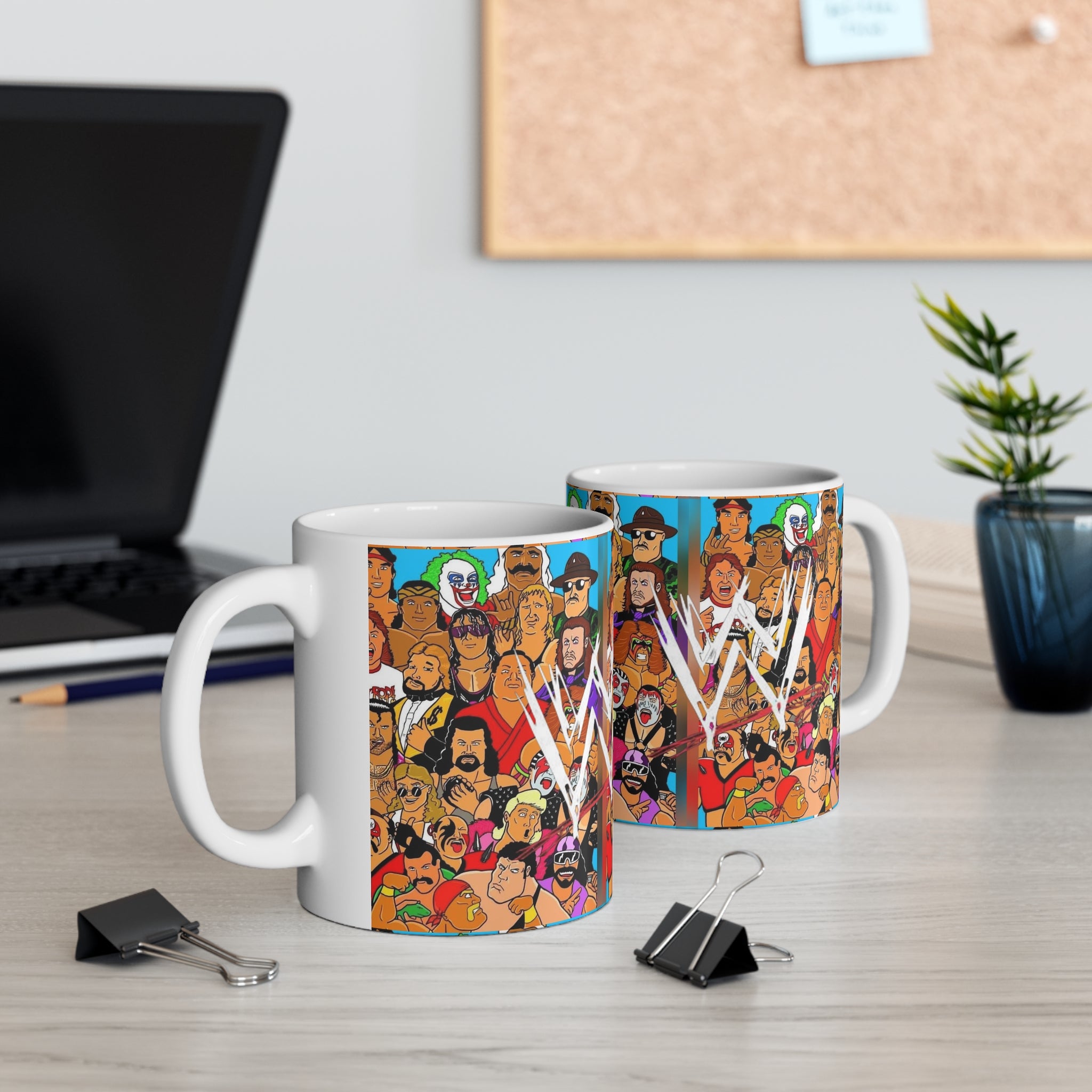 WWE Champions-  White Ceramic Mug - Creations by Chris and Carlos