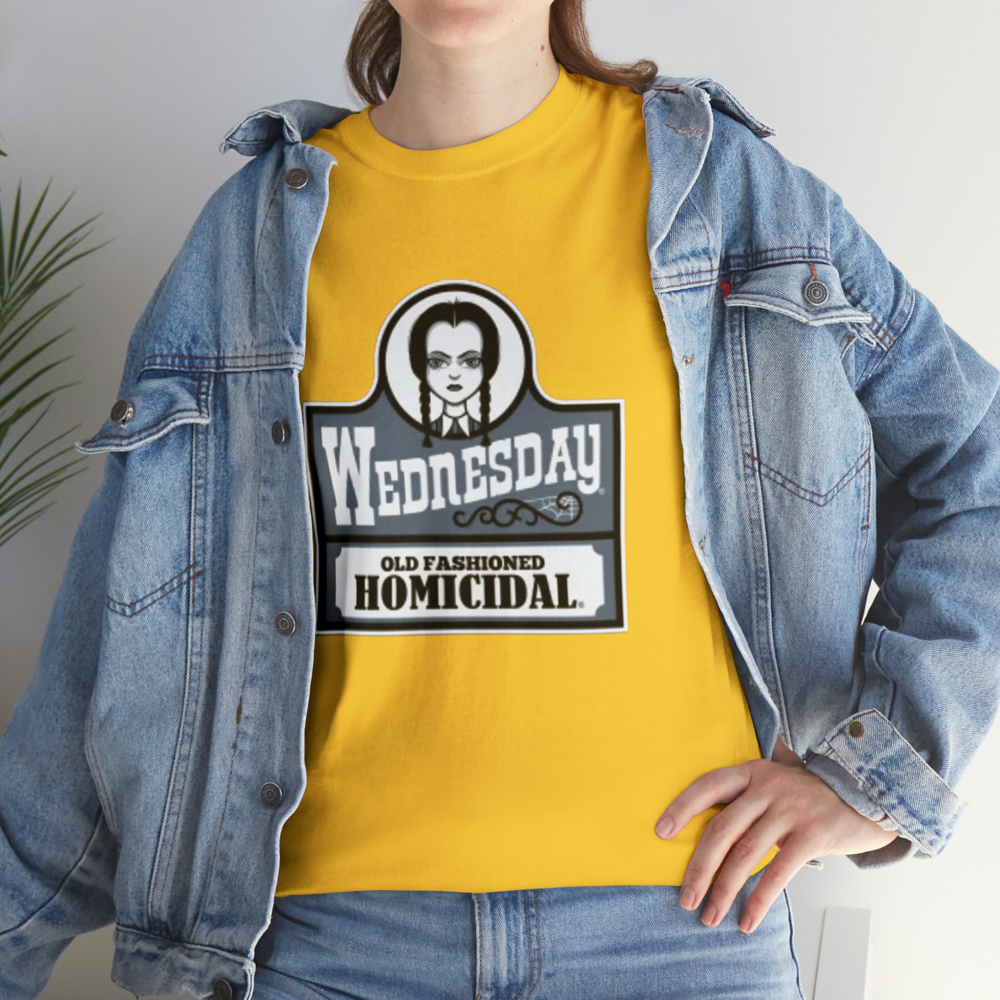 Wednesday- Wendys Unisex Heavy Cotton T-Shirt - Creations by Chris and Carlos