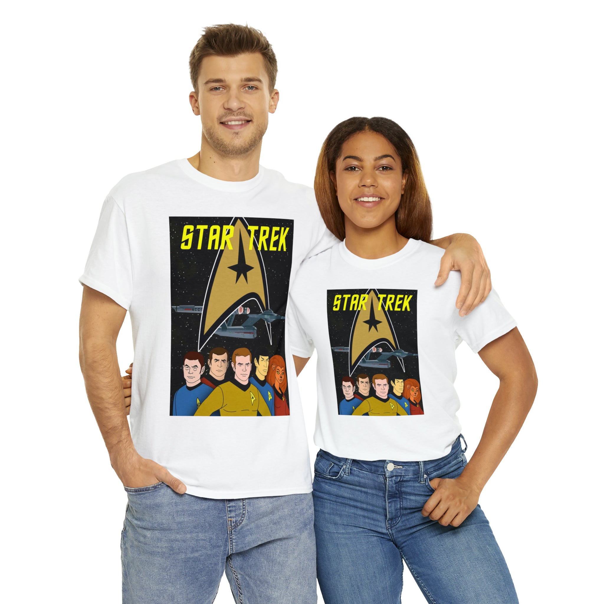 Star Trek Cartoon- Unisex Heavy Cotton T-Shirt - Creations by Chris and Carlos