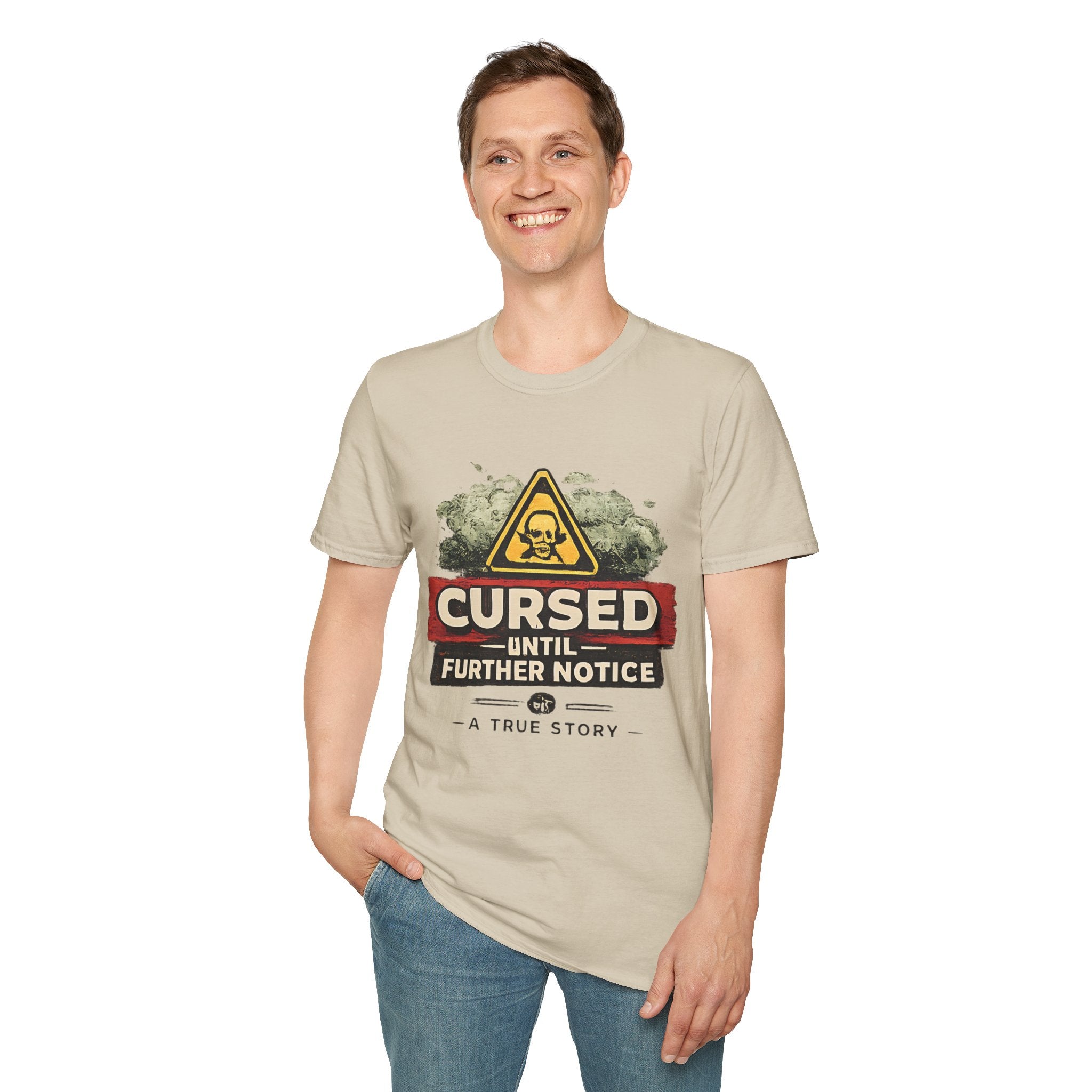 Cursed Until Further Notice T-Shirt – Humorous Dark Warning Graphic Tee - Creations by Chris and Carlos