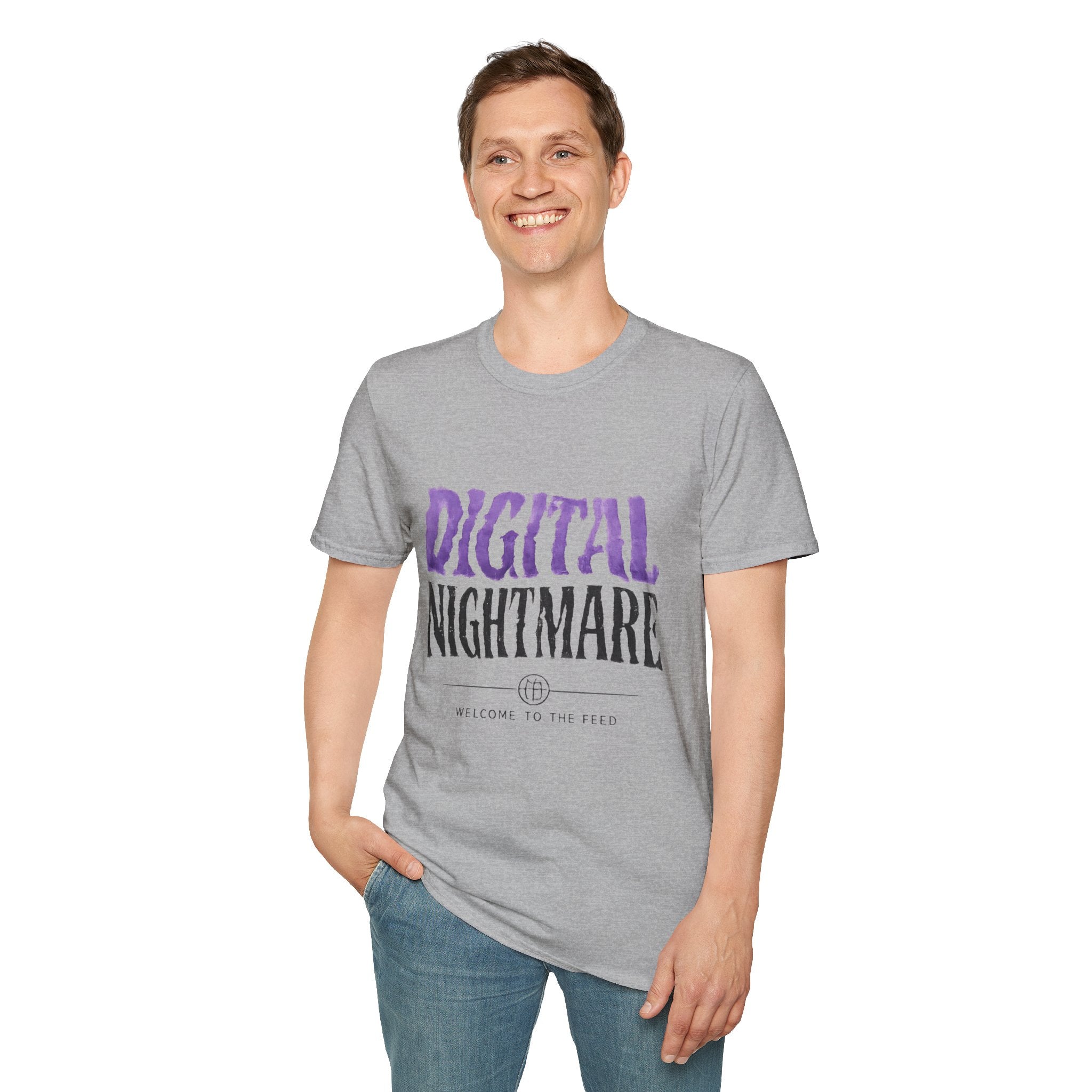 Digital Nightmare T-Shirt — Gothic Purple Graphic Tee - Creations by Chris and Carlos