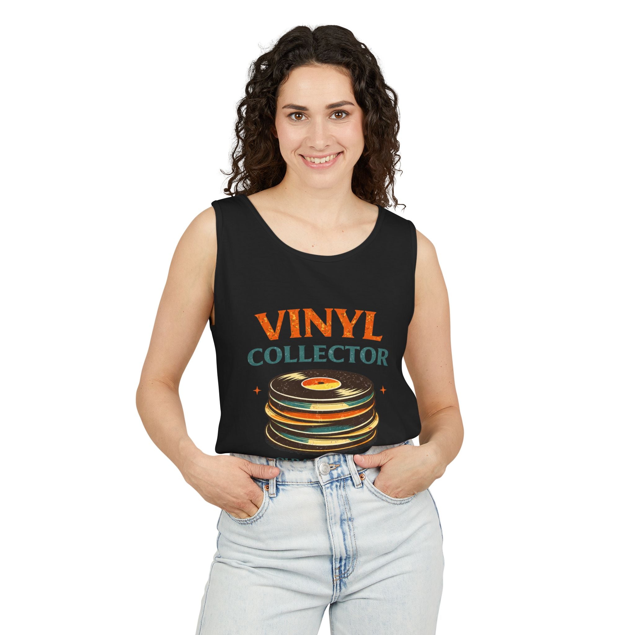 Vinyl Collector Tank Top — Old Soul Club Retro Record Lover Tee - Creations by Chris and Carlos