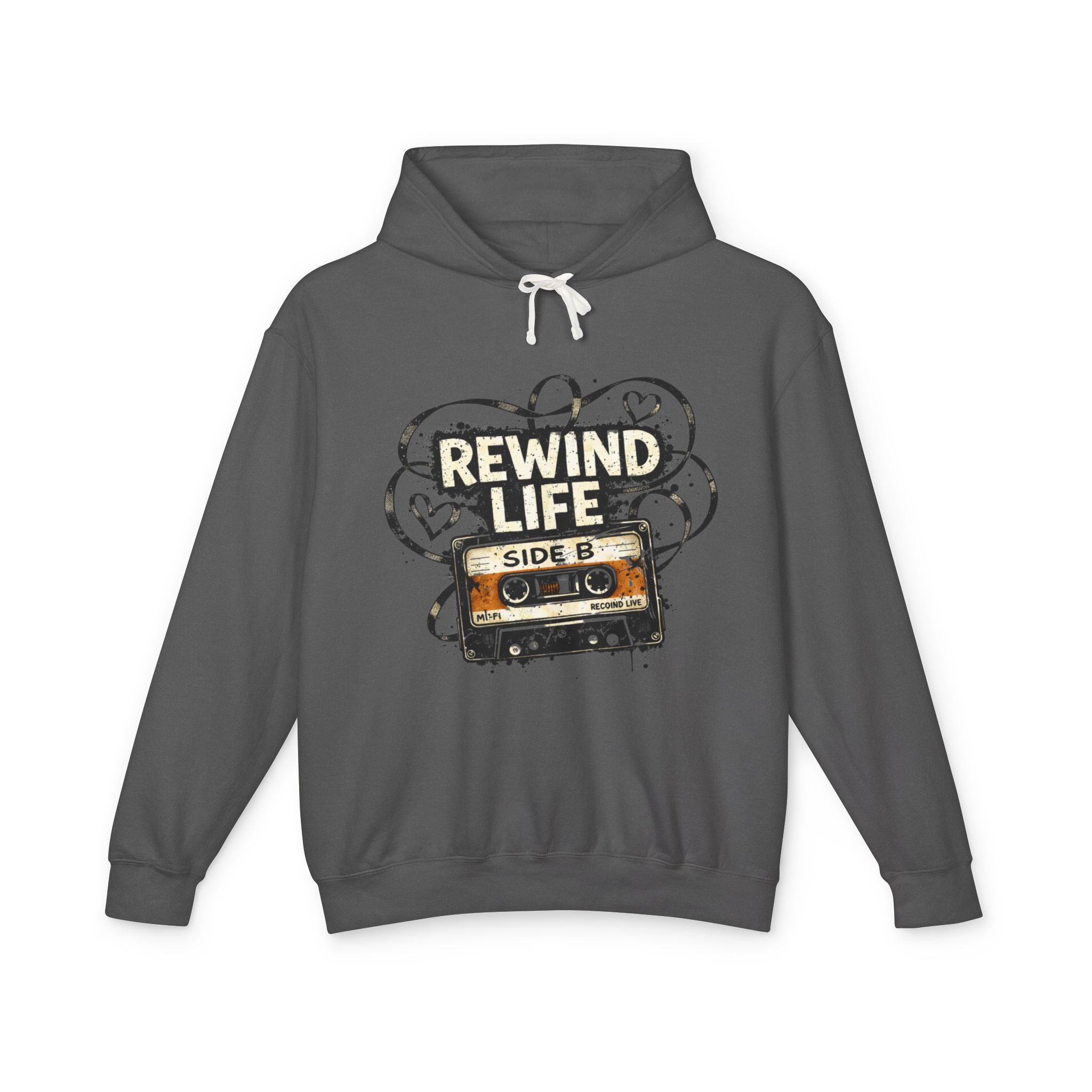 Retro 'Rewind Life' Cassette Hoodie - Creations by Chris and Carlos