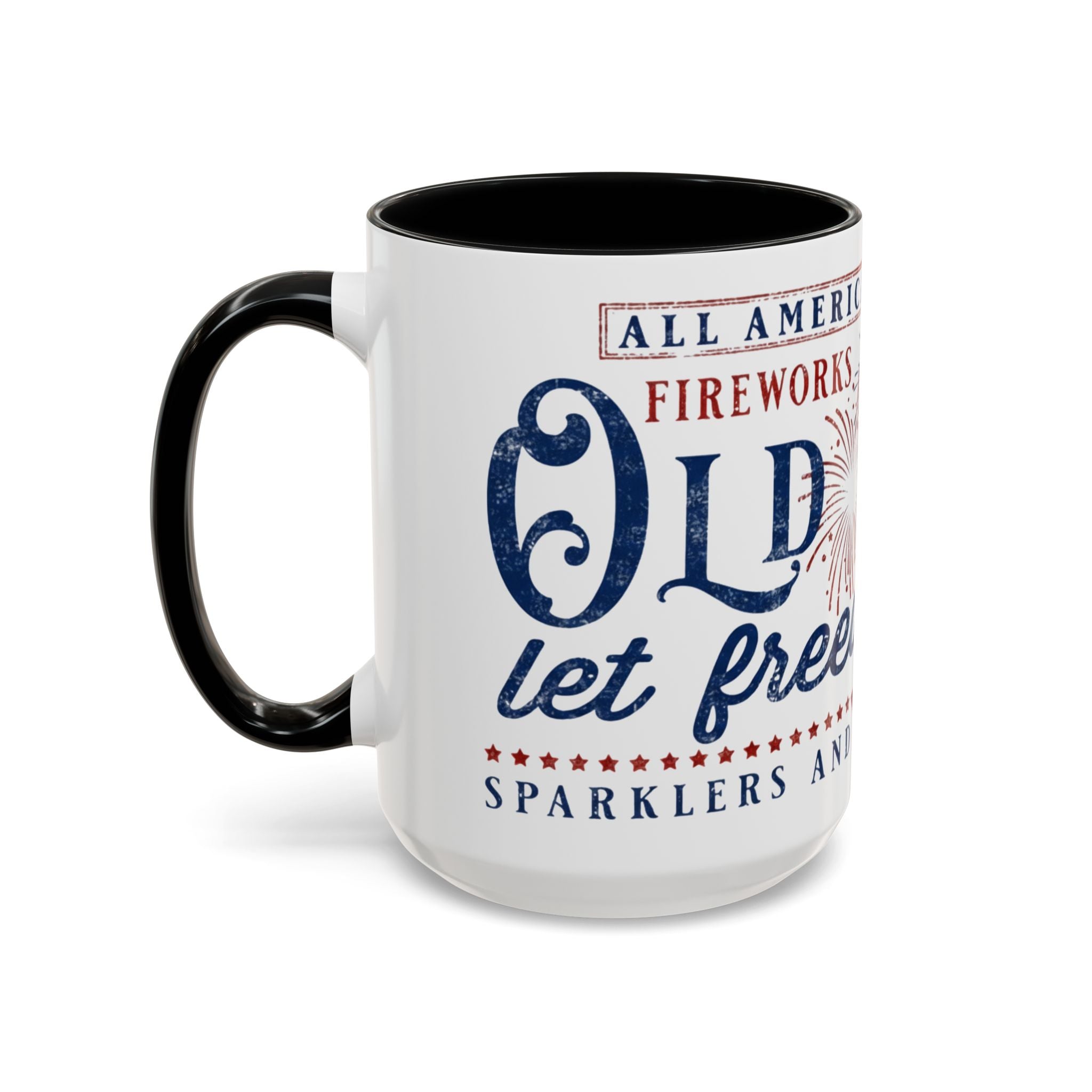 Patriotic 'Land of Glory' Accent Coffee Mug – Vintage 4th of July Americana Design - Creations by Chris and Carlos