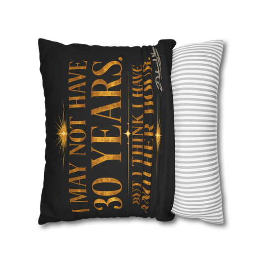 Hacks Red Script Decorative Pillowcase — Bold Black & Red Accent Throw Pillow Cover - Creations by Chris and Carlos