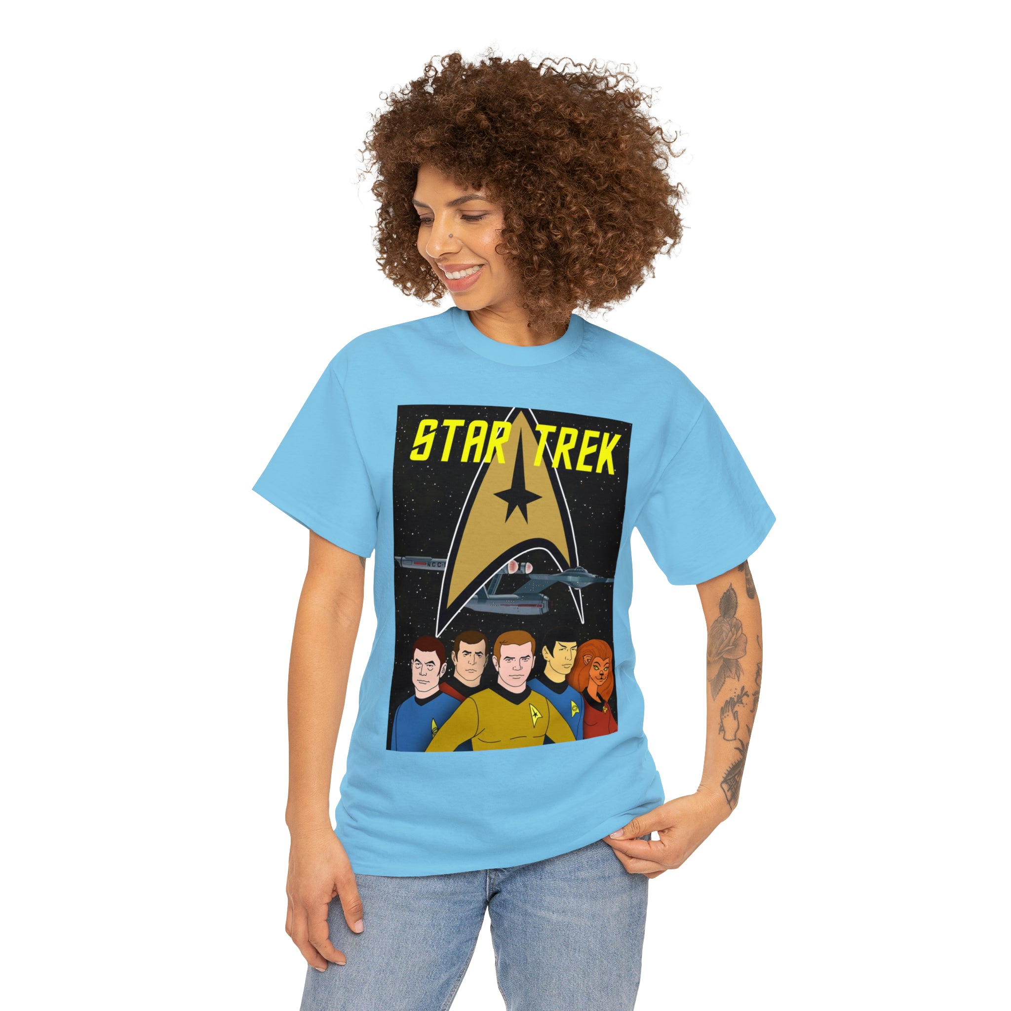 Star Trek Cartoon- Unisex Heavy Cotton T-Shirt - Creations by Chris and Carlos