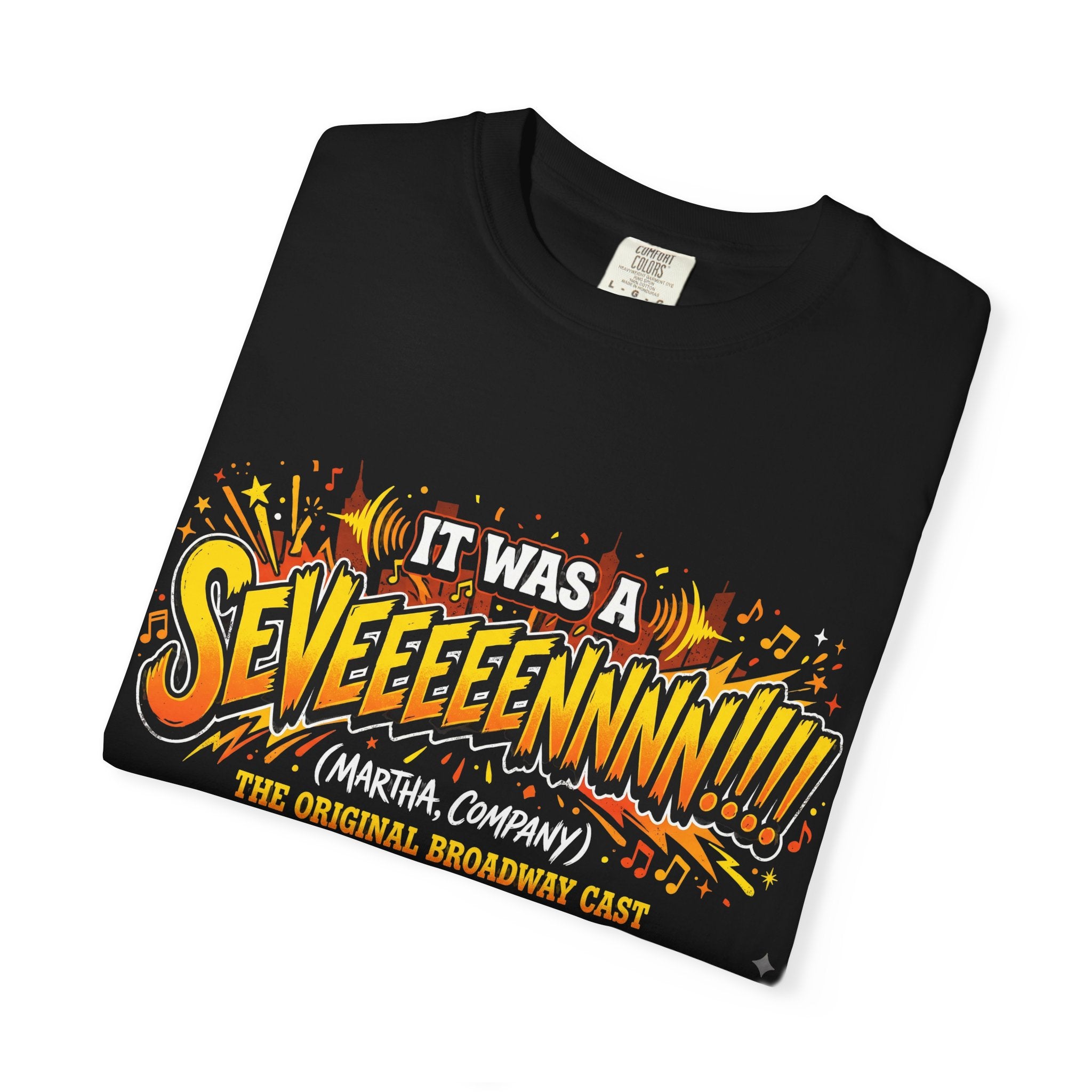 SEVEEEEEENNNN!!! Comic-Style Graphic T-Shirt - Creations by Chris and Carlos