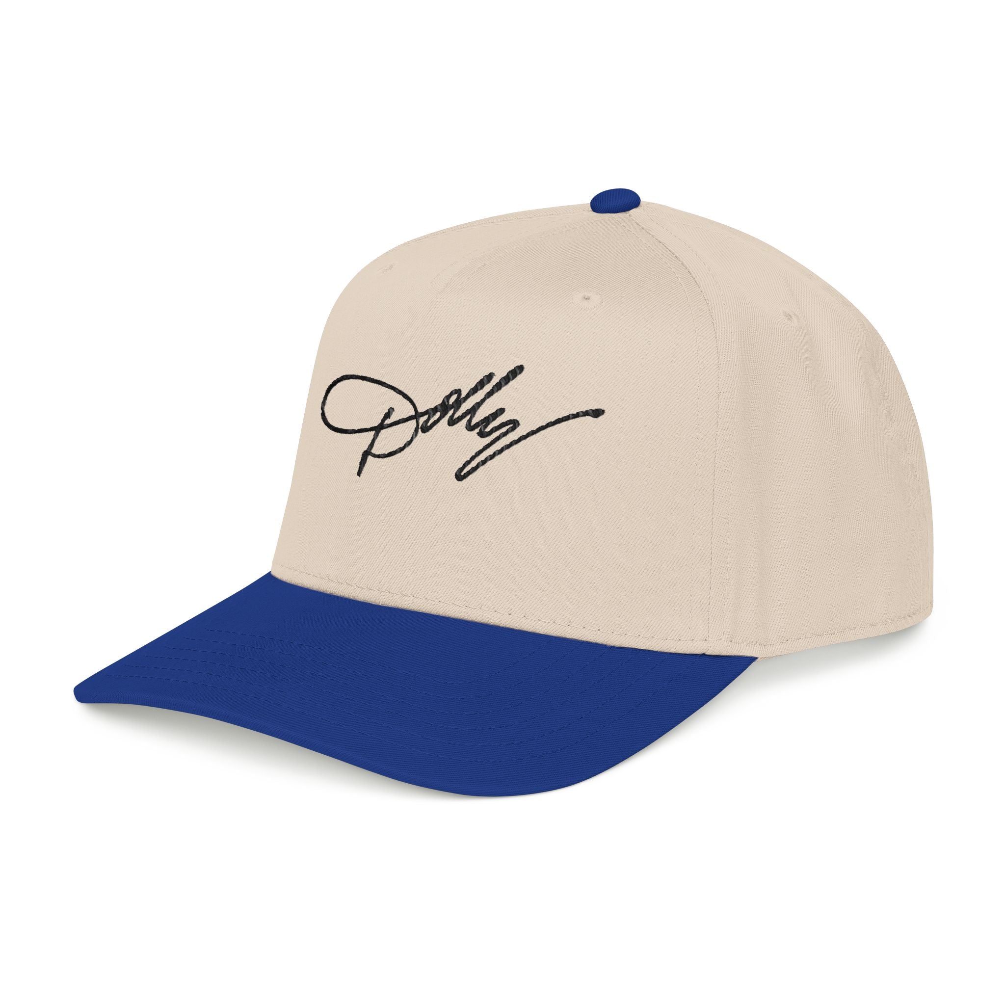 Embroidered 'Dolly' Signature Baseball Cap — Classic Mid-Profile Snapback - Creations by Chris and Carlos