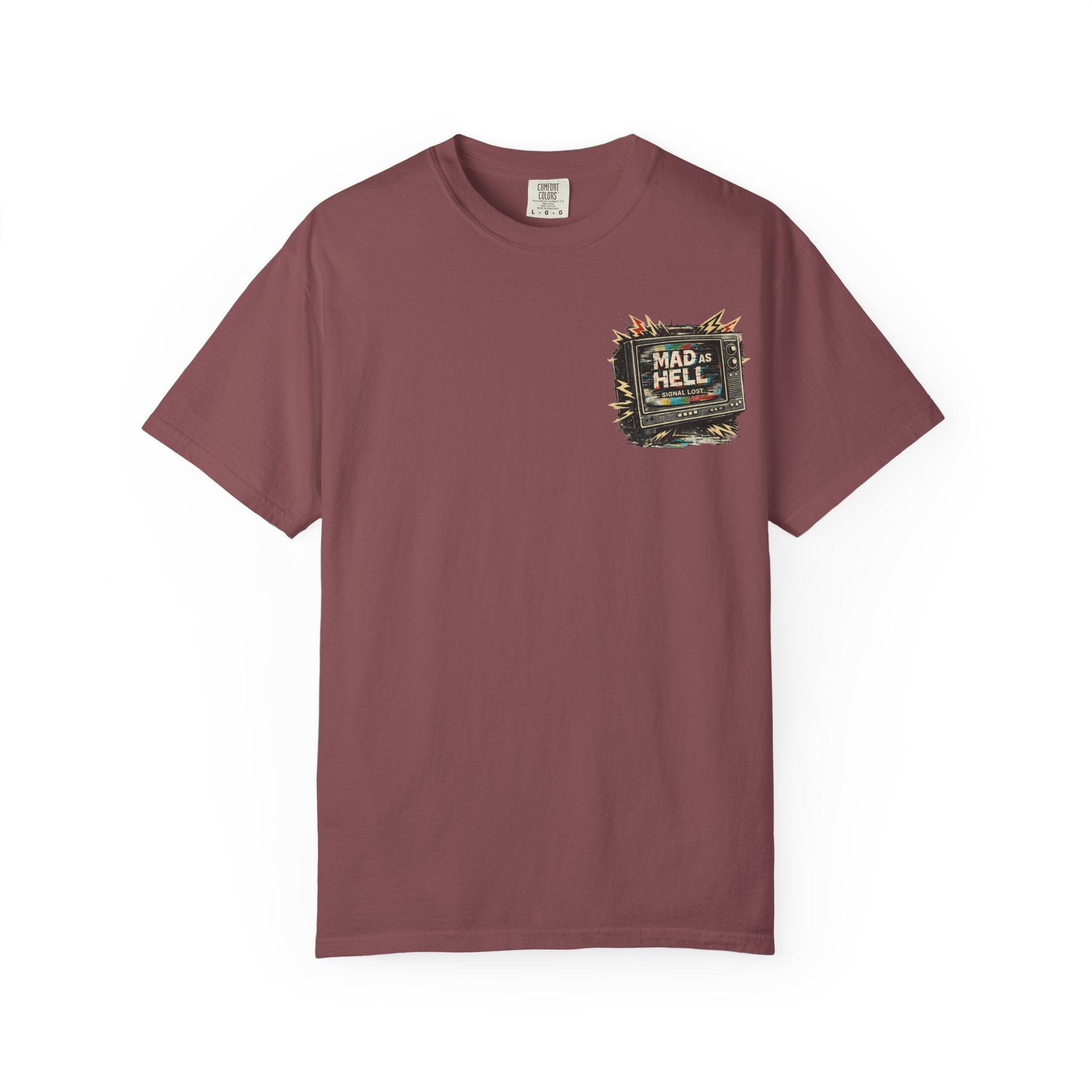 T-Shirt — "I'm As Mad As Hell" Retro TV Network Graphic Tee - Creations by Chris and Carlos