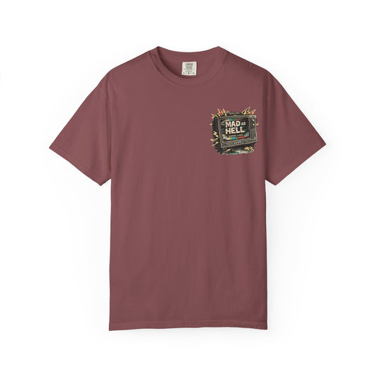 T-Shirt — "I'm As Mad As Hell" Retro TV Network Graphic Tee - Creations by Chris and Carlos