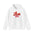 Love Card Hoodie – Vintage Playing Card & Ribbon Graphic Pullover