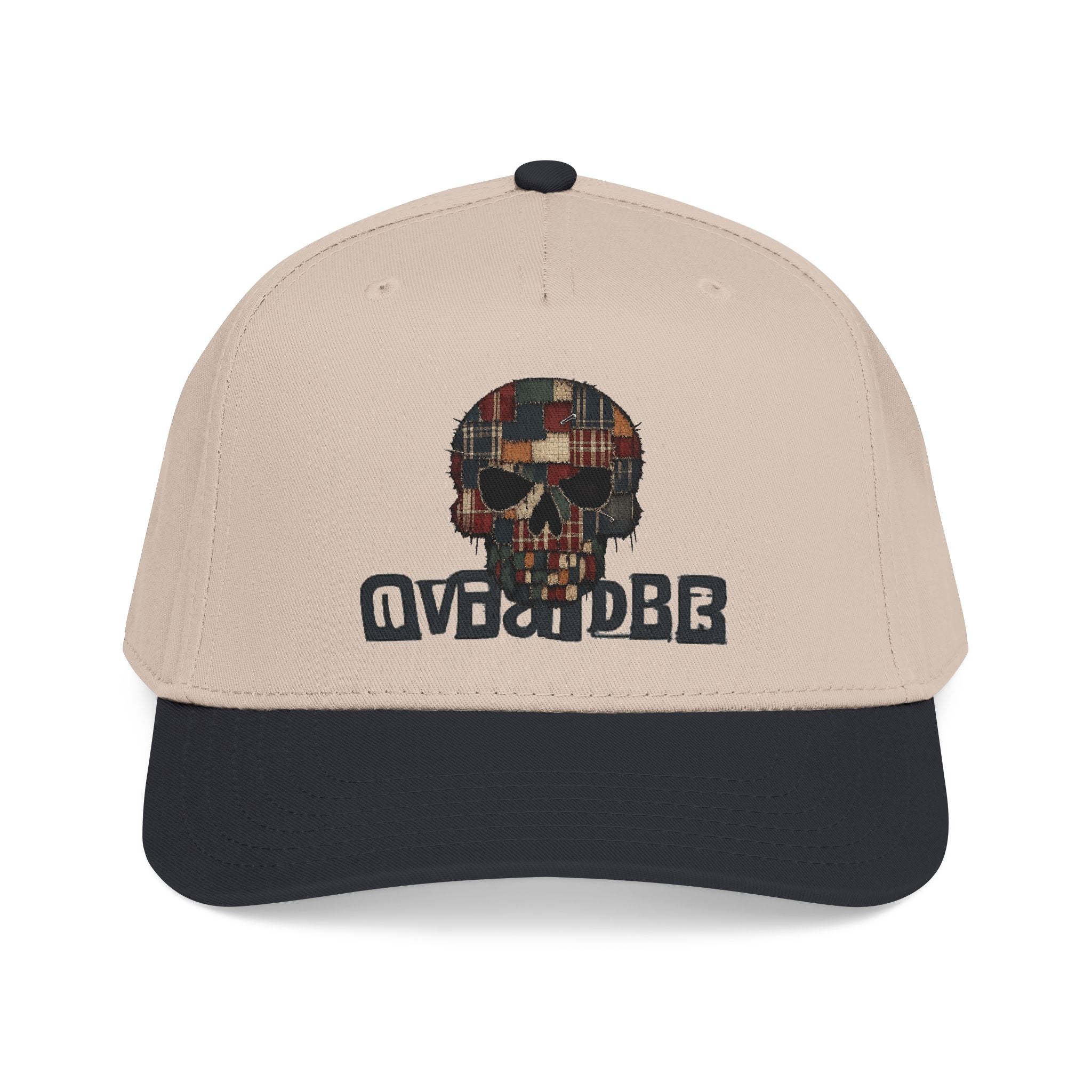 Patchwork Skull Baseball Cap — Vintage Plaid Skull Embroidered Hat - Creations by Chris and Carlos