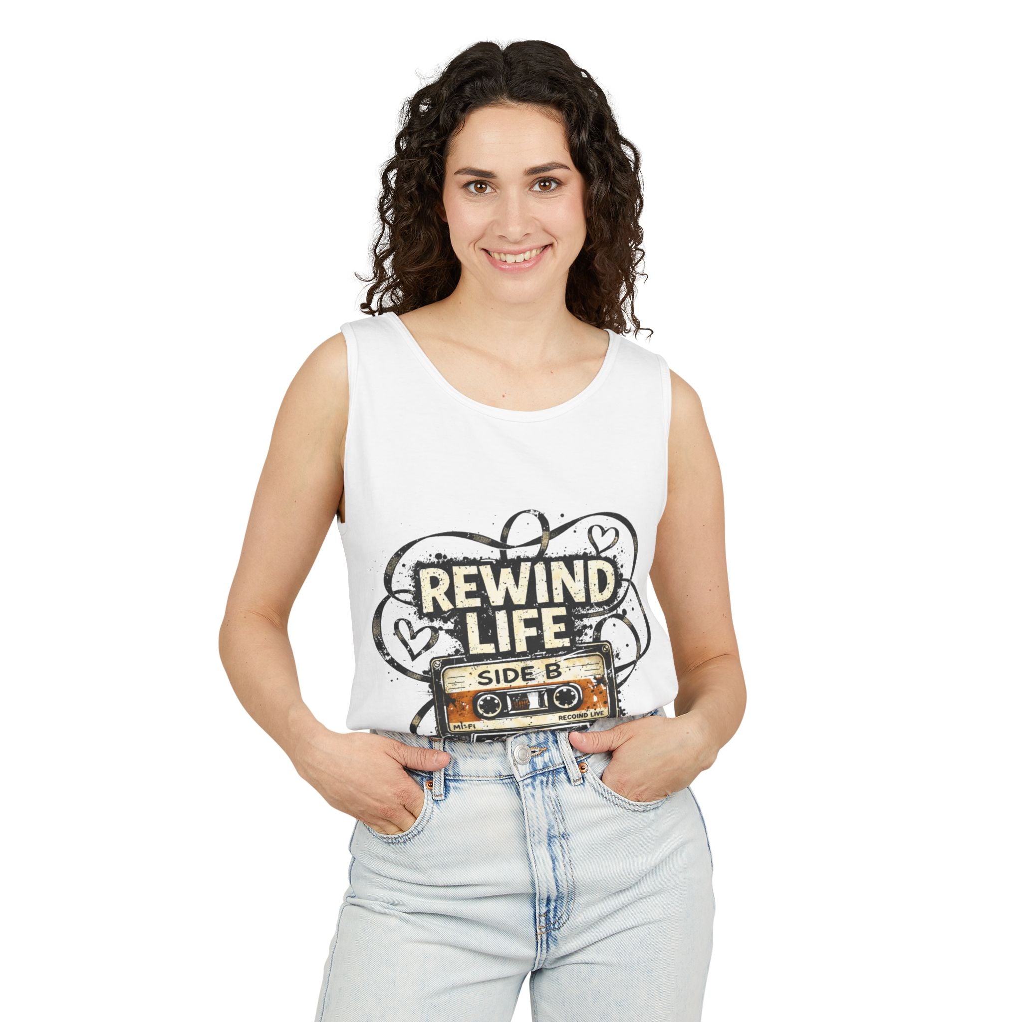 Rewind Life Vintage Cassette Tank Top - Creations by Chris and Carlos