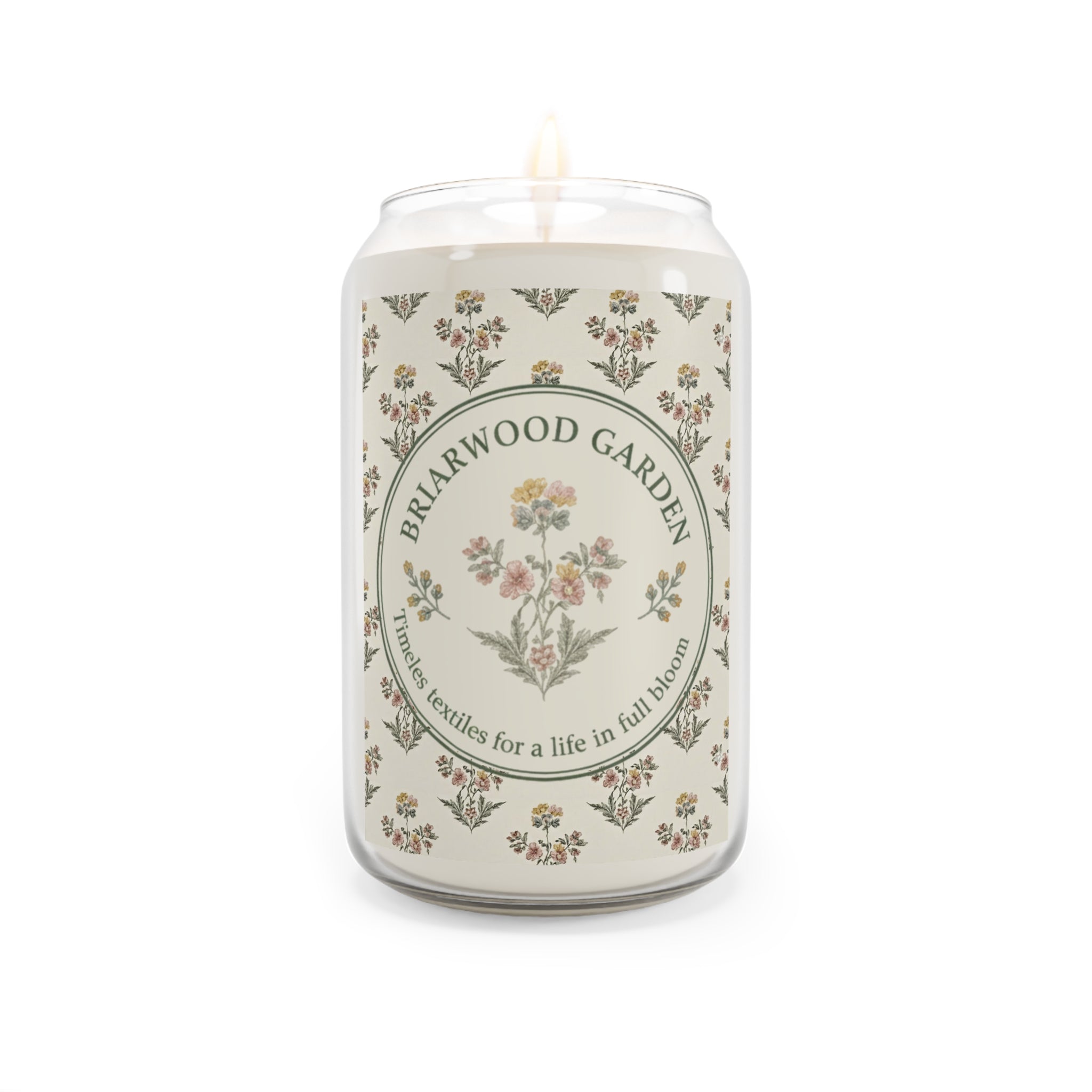 Briarwood Garden Scented Soy Candle — 13.75oz Floral Jar Candle - Creations by Chris and Carlos