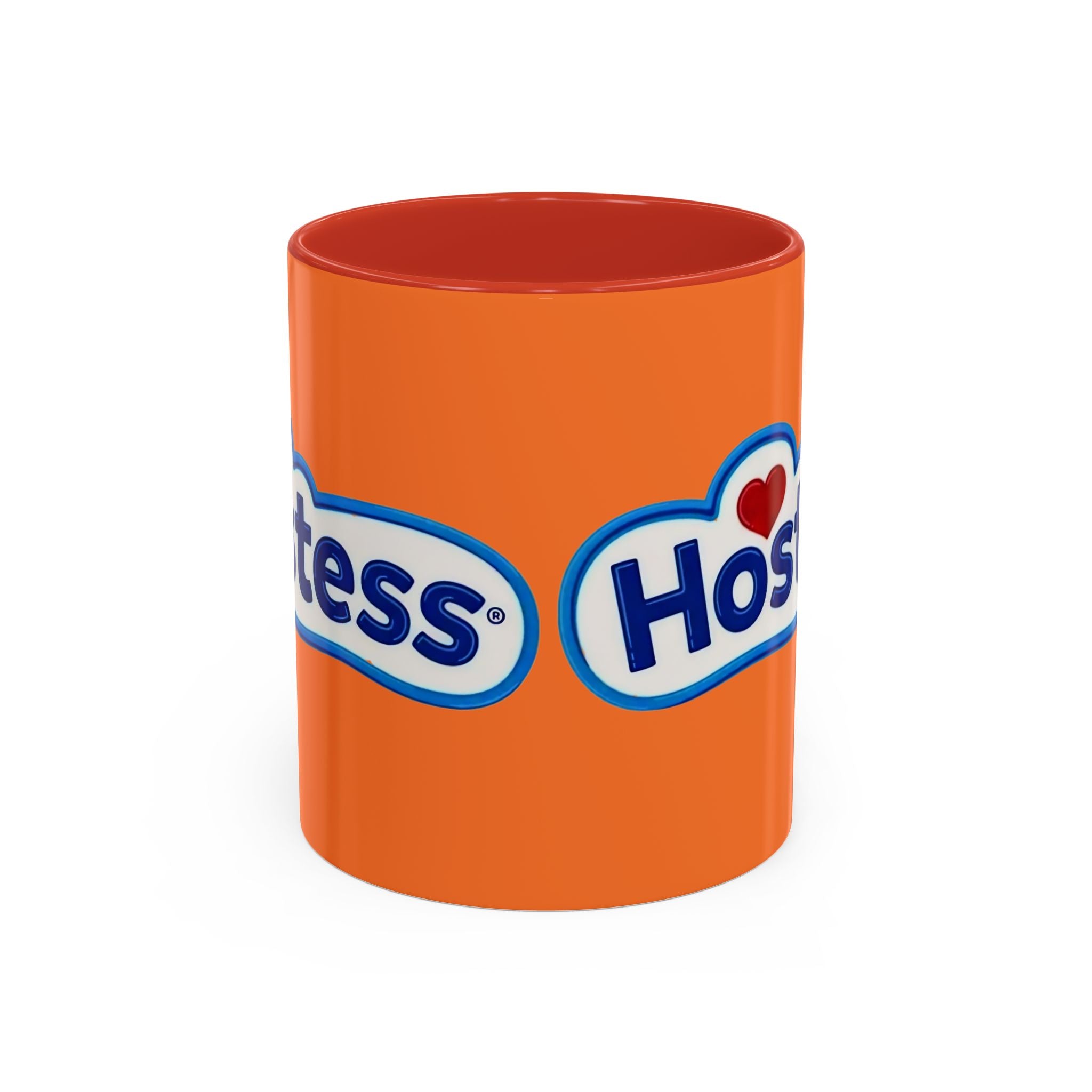 Hostess Logo Accent Coffee Mug — Retro Orange 11/15oz - Creations by Chris and Carlos