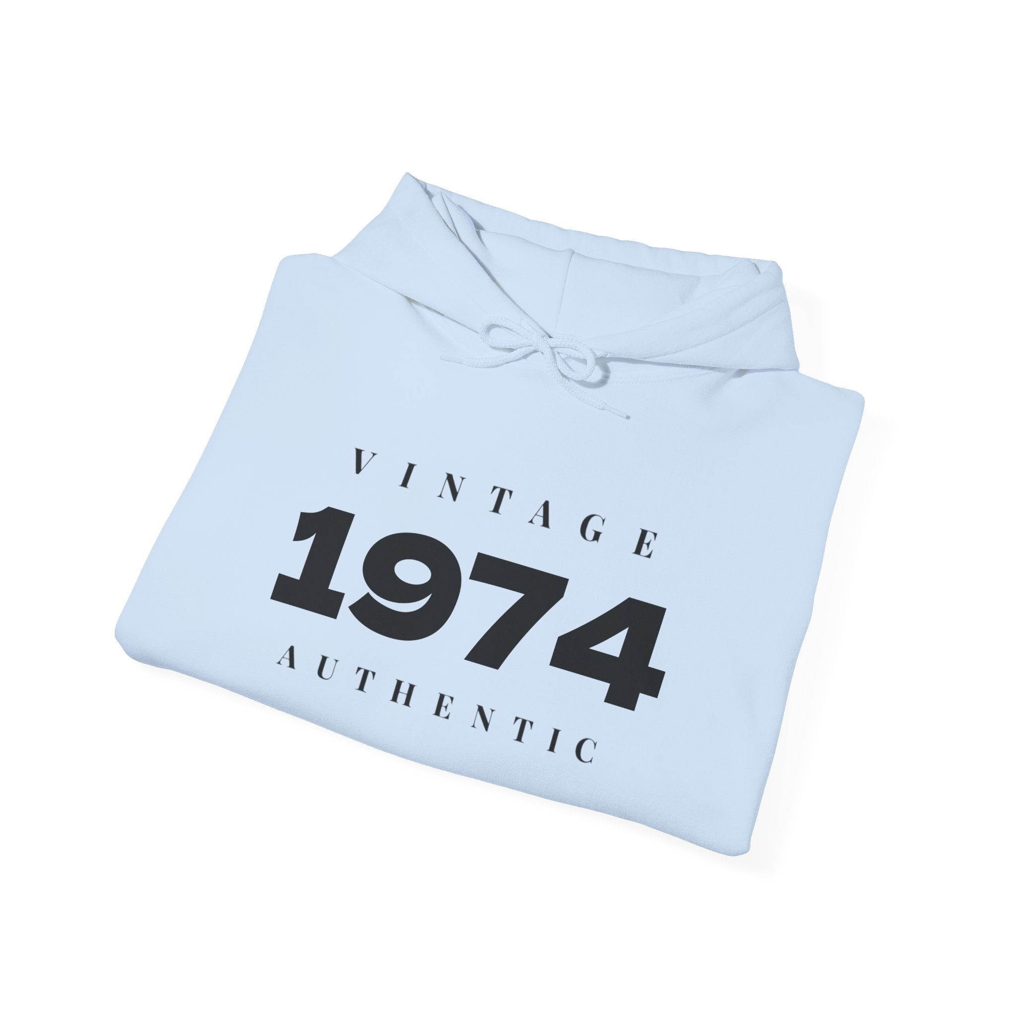 1974 Vintage Hoodie — Authentic Birthday Sweatshirt - Creations by Chris and Carlos
