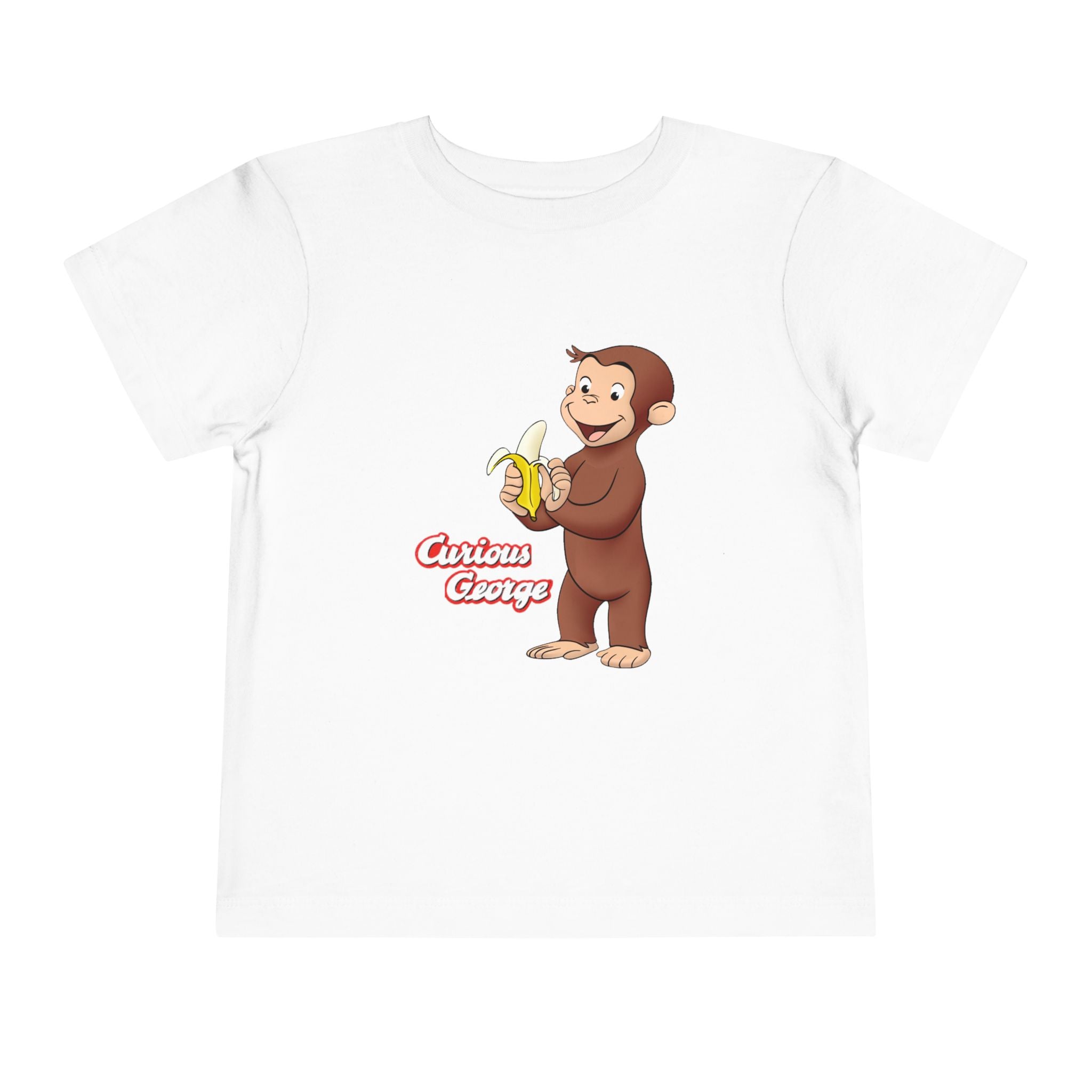 Curious Monkey Toddler Tee – Cute Banana Graphic Short Sleeve Shirt - Creations by Chris and Carlos