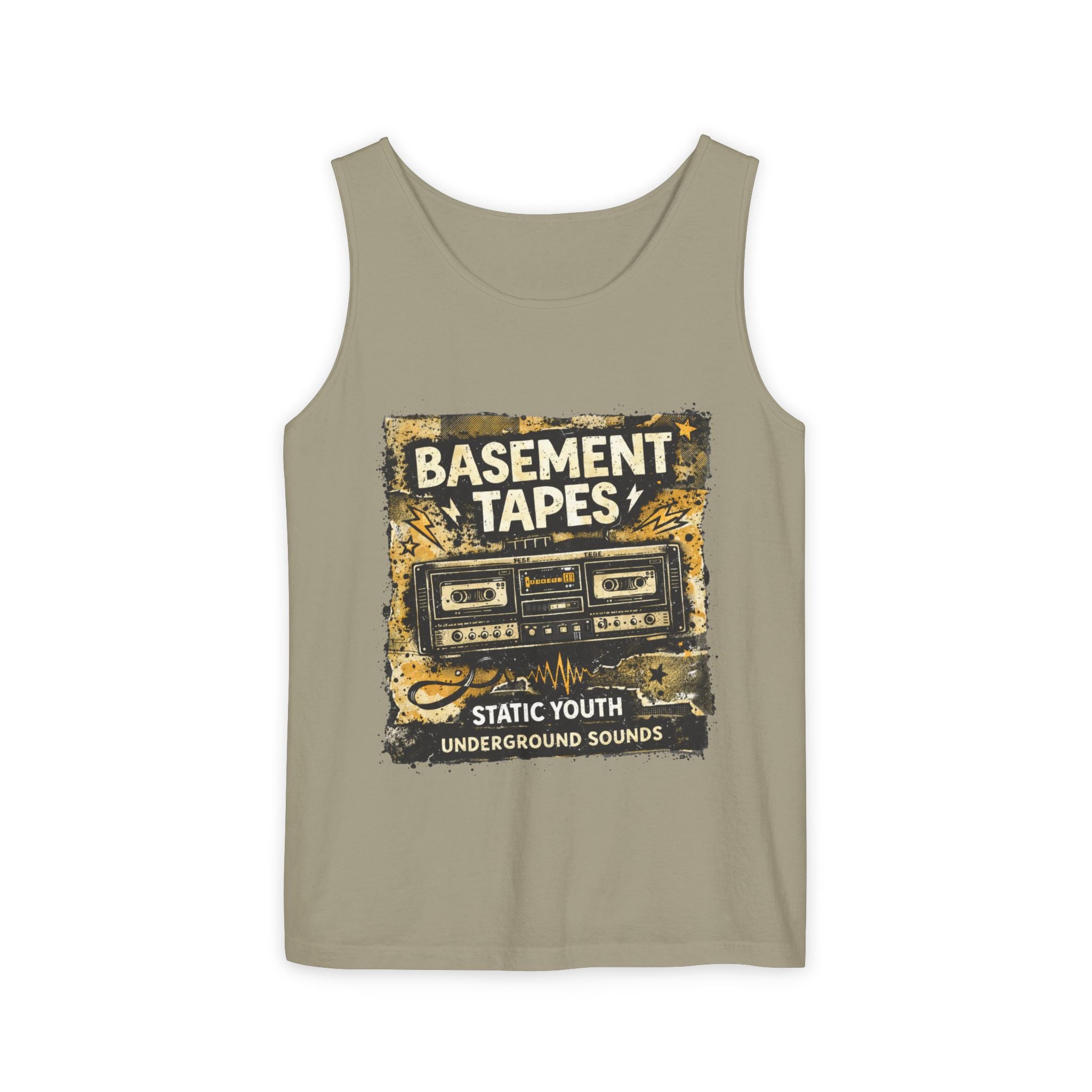 Basement Tapes Cassette Tank Top — Retro Music Graphic Tank - Creations by Chris and Carlos