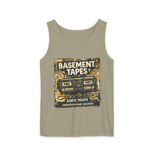 Basement Tapes Cassette Tank Top — Retro Music Graphic Tank - Creations by Chris and Carlos