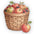 Apple Harvest Basket Shaped Pillow — Fall Farmhouse Decorative Throw Pillow | Old Soul Harvest Hallow