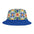 Sol y Alegría (Sun and Joy) Collection- Floral Tile Blue Bucket Hat — Mediterranean Mosaic Garden Print - Creations by Chris and Carlos