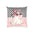 Cute Pink Ghost Pillow — Checkerboard Kawaii Velvet Throw Pillow