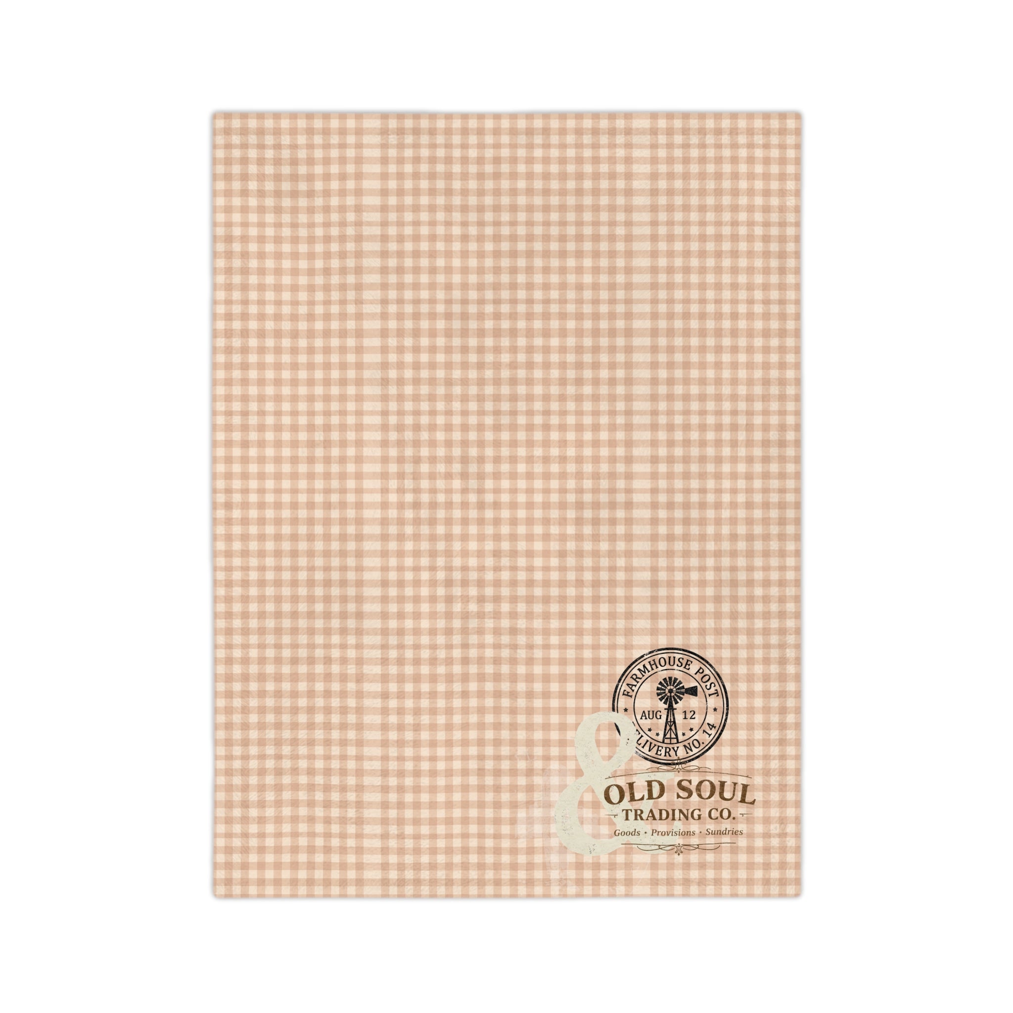 Gingham Velveteen Blanket — Old Soul Trading Co. Microfiber Throw - Creations by Chris and Carlos
