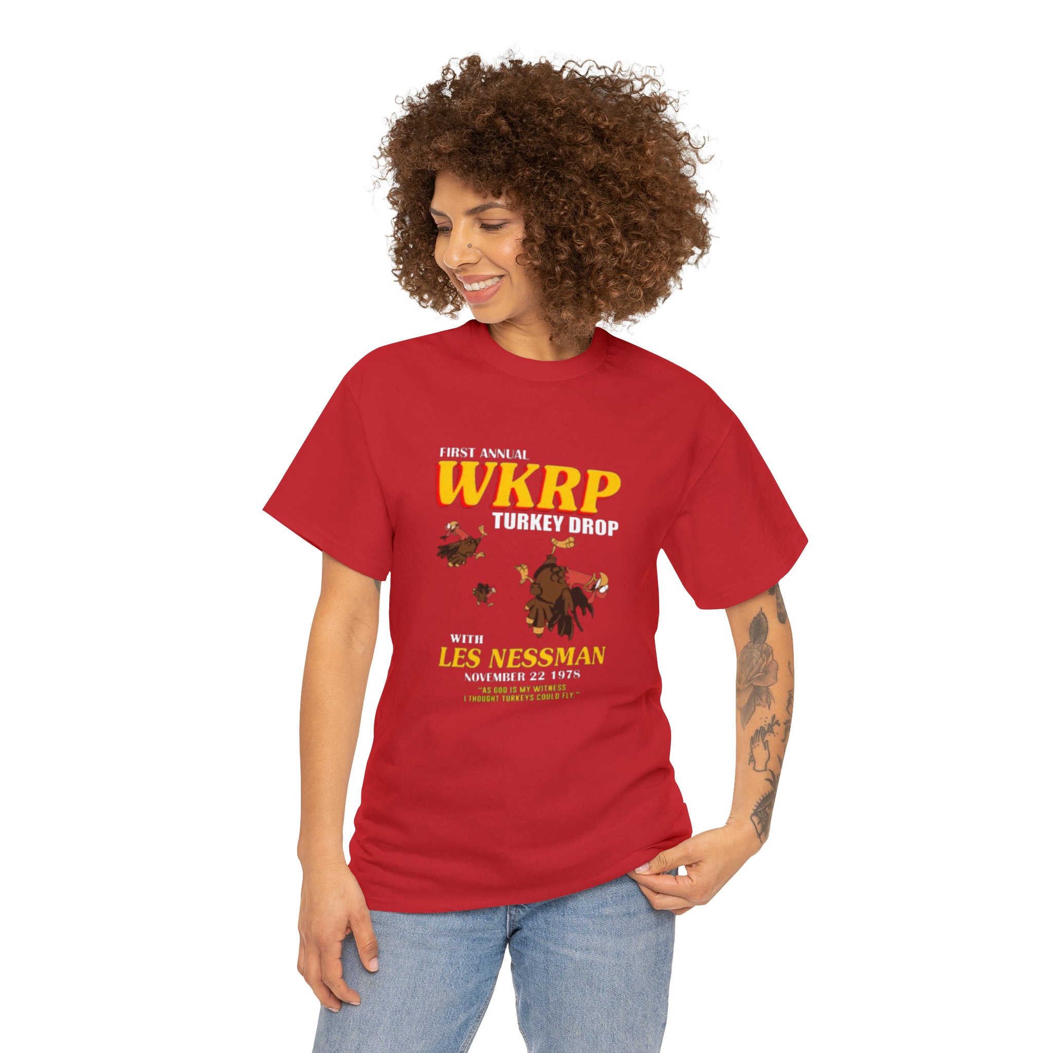 WKRP 70's TV Show- Unisex Heavy Cotton T-Shirt - Creations by Chris and Carlos