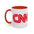 CNN- Cable News Network Accent Coffee Mug — Bold Retro Design