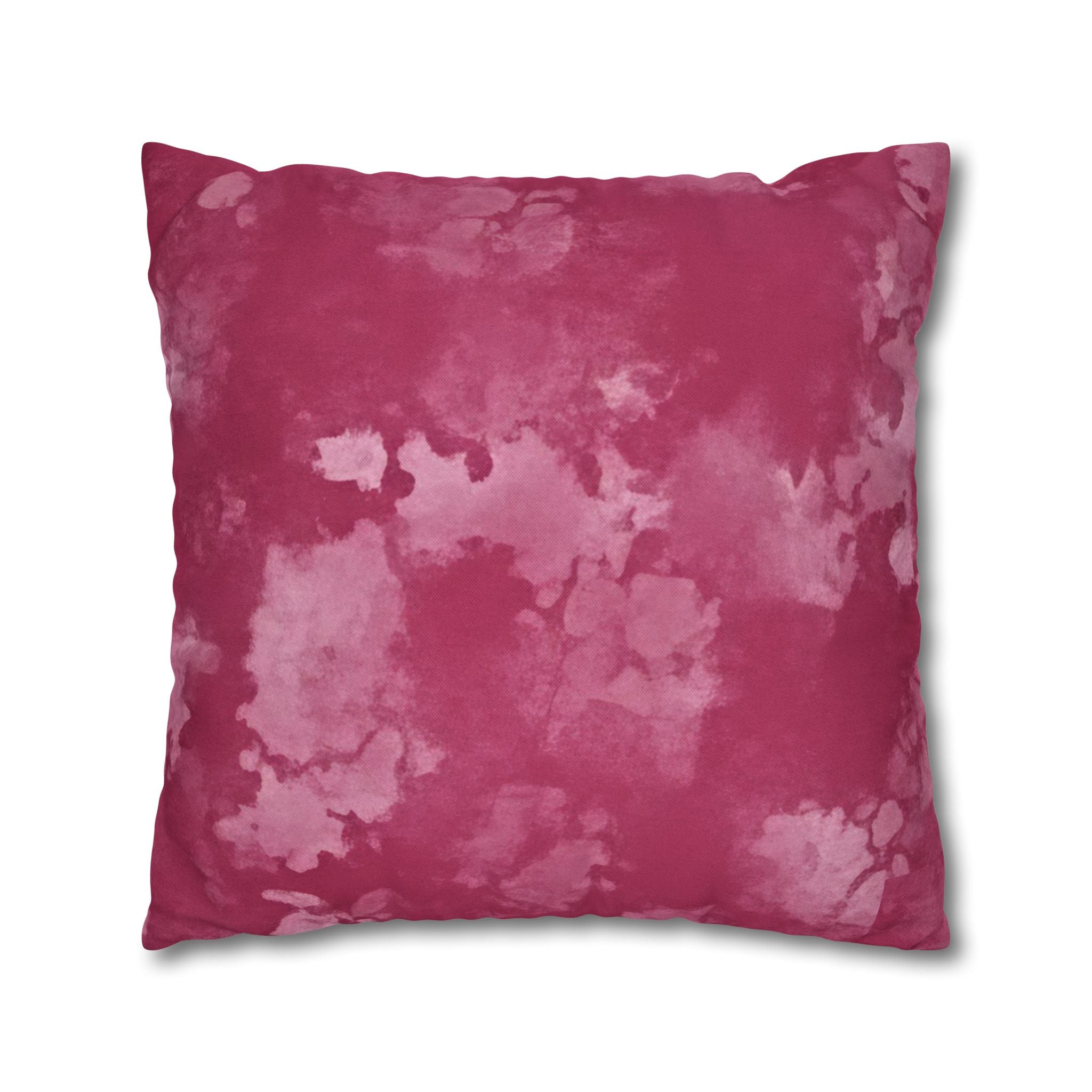 The Artisanal Flora Gallery Green Watercolor Stripe Square Pillowcase — Modern Boho Decorative Throw Pillow Cover - Creations by Chris and Carlos