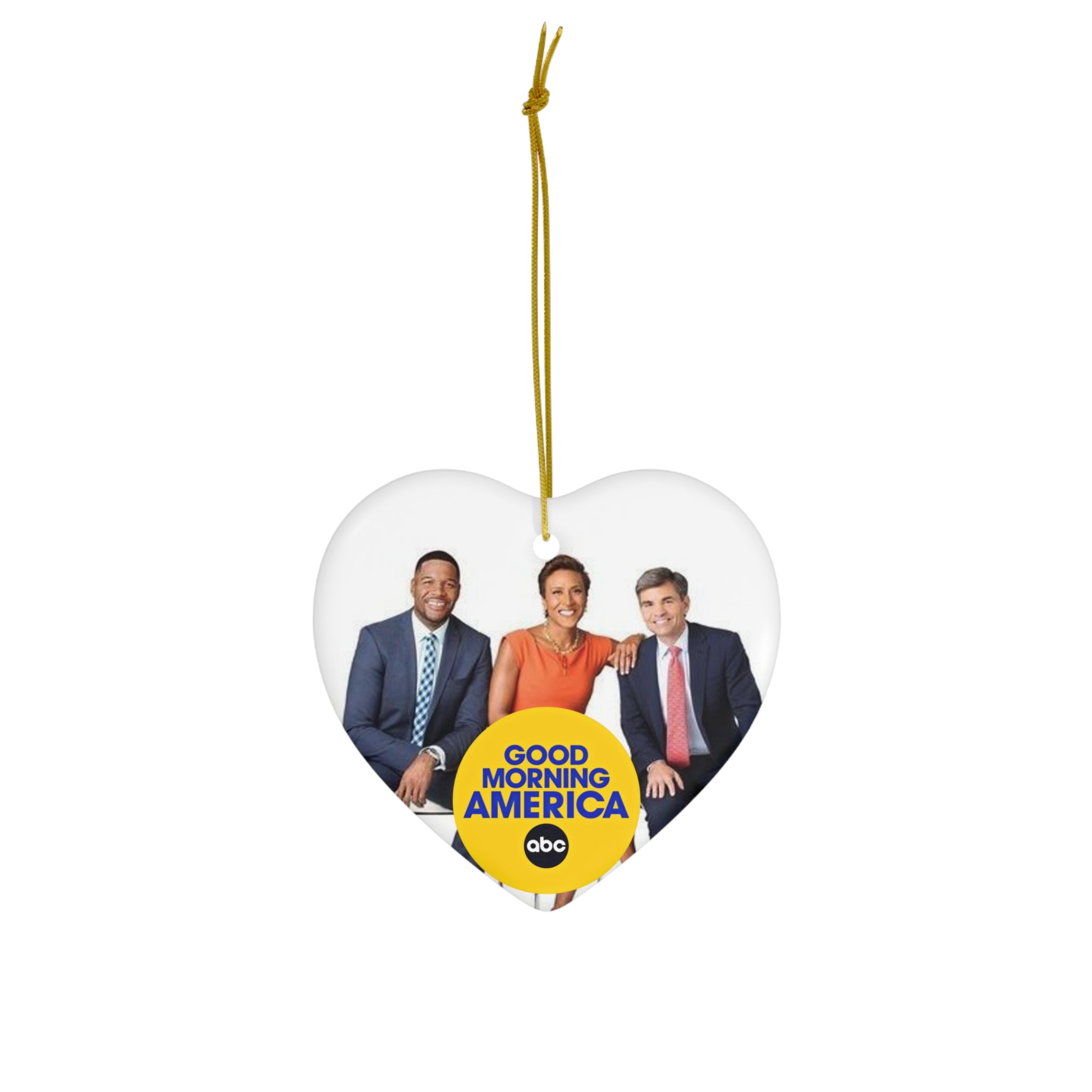 Good Morning America GMA- Ceramic Ornament, 4 Shapes - Creations by Chris and Carlos