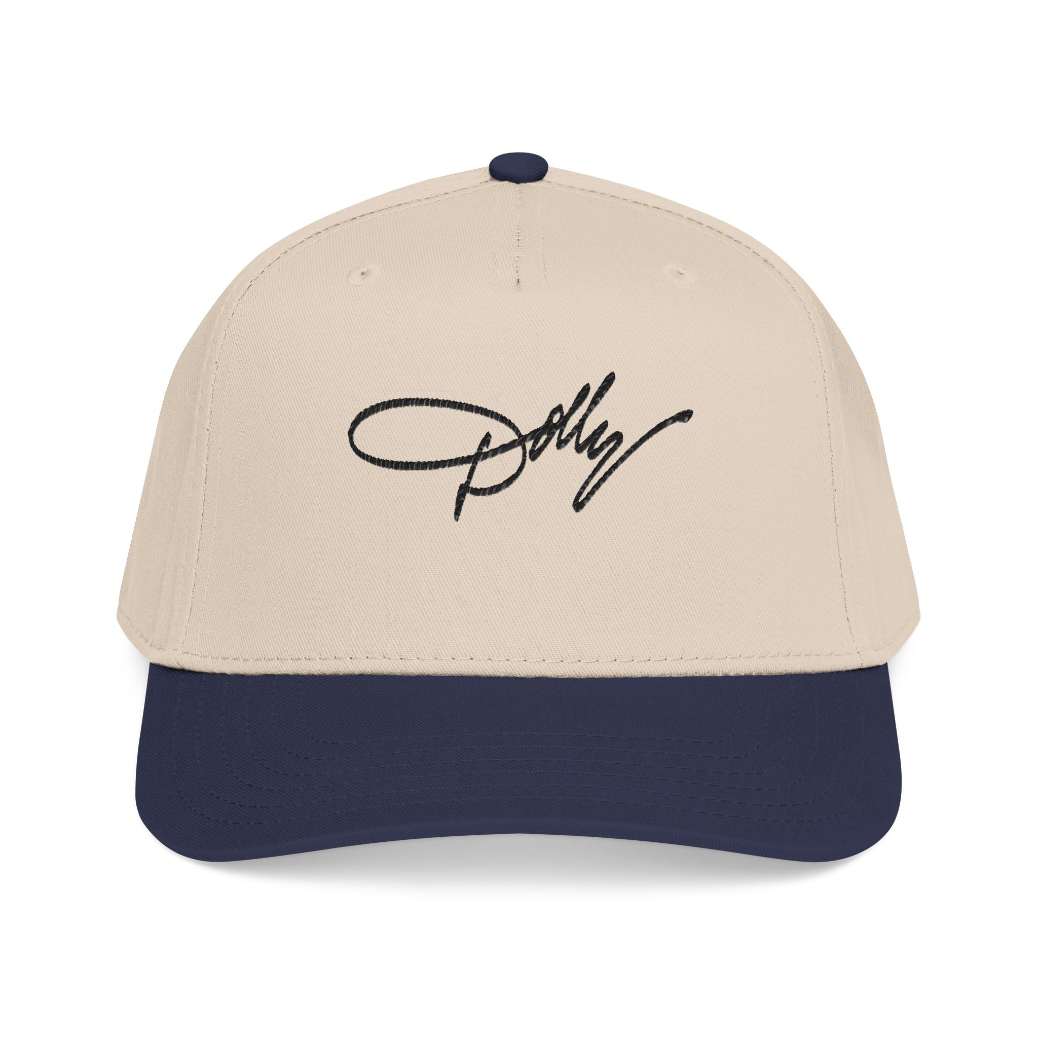 Embroidered 'Dolly' Signature Baseball Cap — Classic Mid-Profile Snapback - Creations by Chris and Carlos