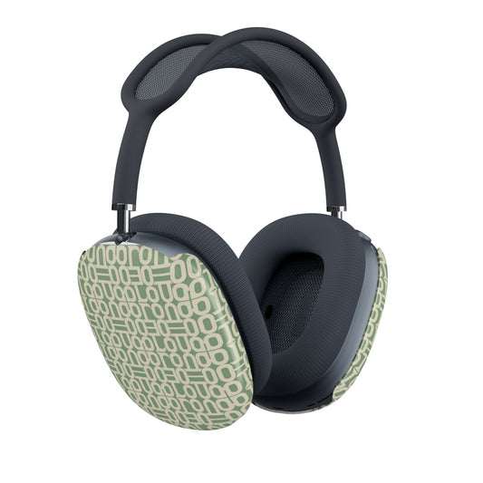 Prism Point Athletic Collection AirPods Max Shell Case — Sage Geo Pattern Ear Pad Covers - Creations by Chris and Carlos