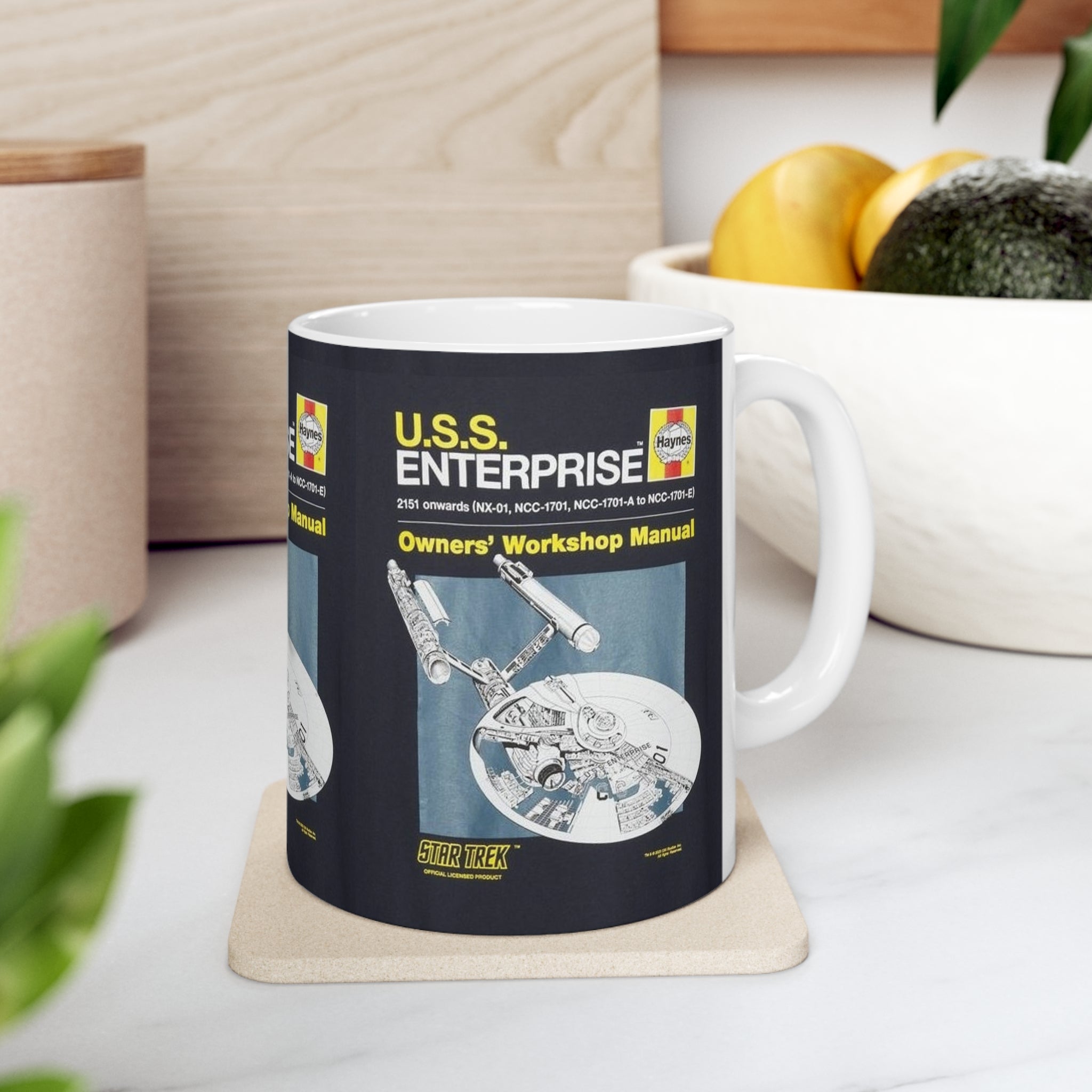 USS Enterprise- White Ceramic Mug - Creations by Chris and Carlos