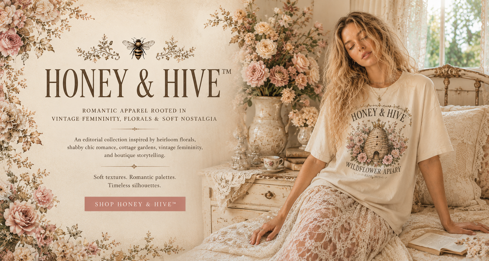 Romantic Apparel Rooted in Vintage Femininity, Florals & Soft Nostalgia