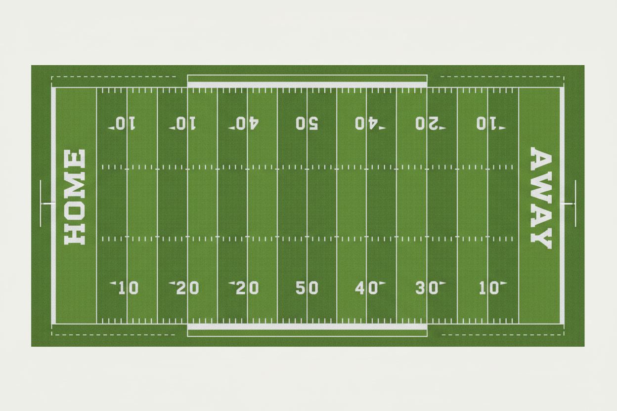 just the field, flattened out