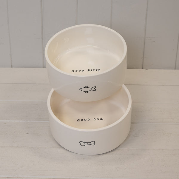 Good Dog Stoneware Pet Bowl