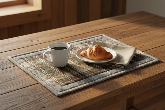 Plaid Quilted Placemat Lifestyle