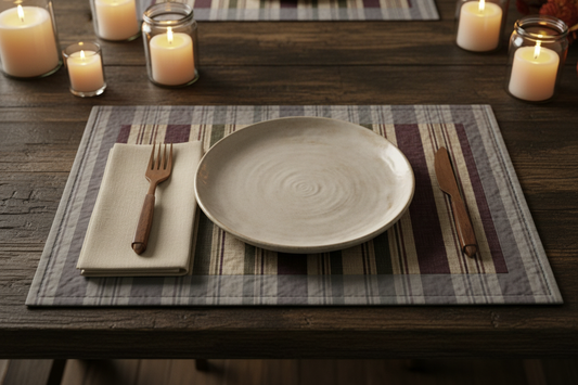Striped Quilted Placemat Lifestyle